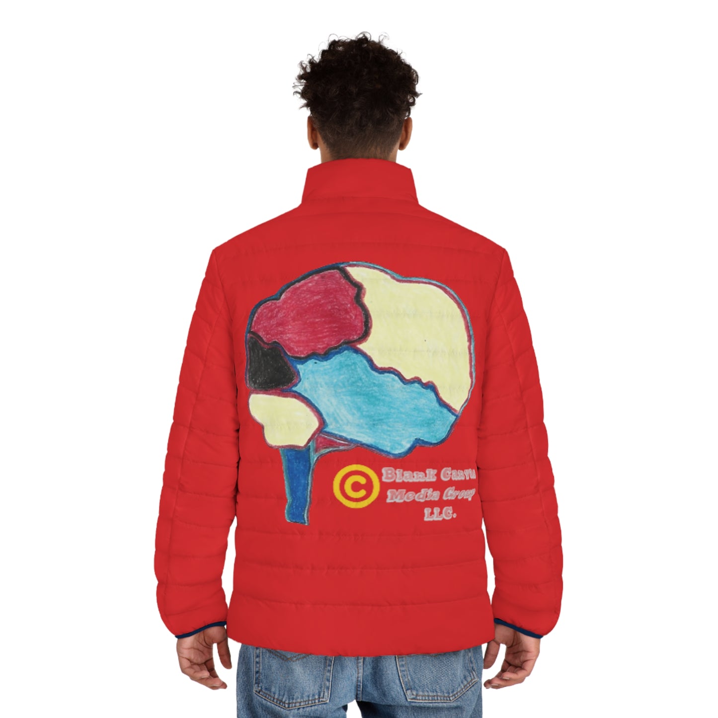 Red (Super Branding Brain Puffer) Unisex