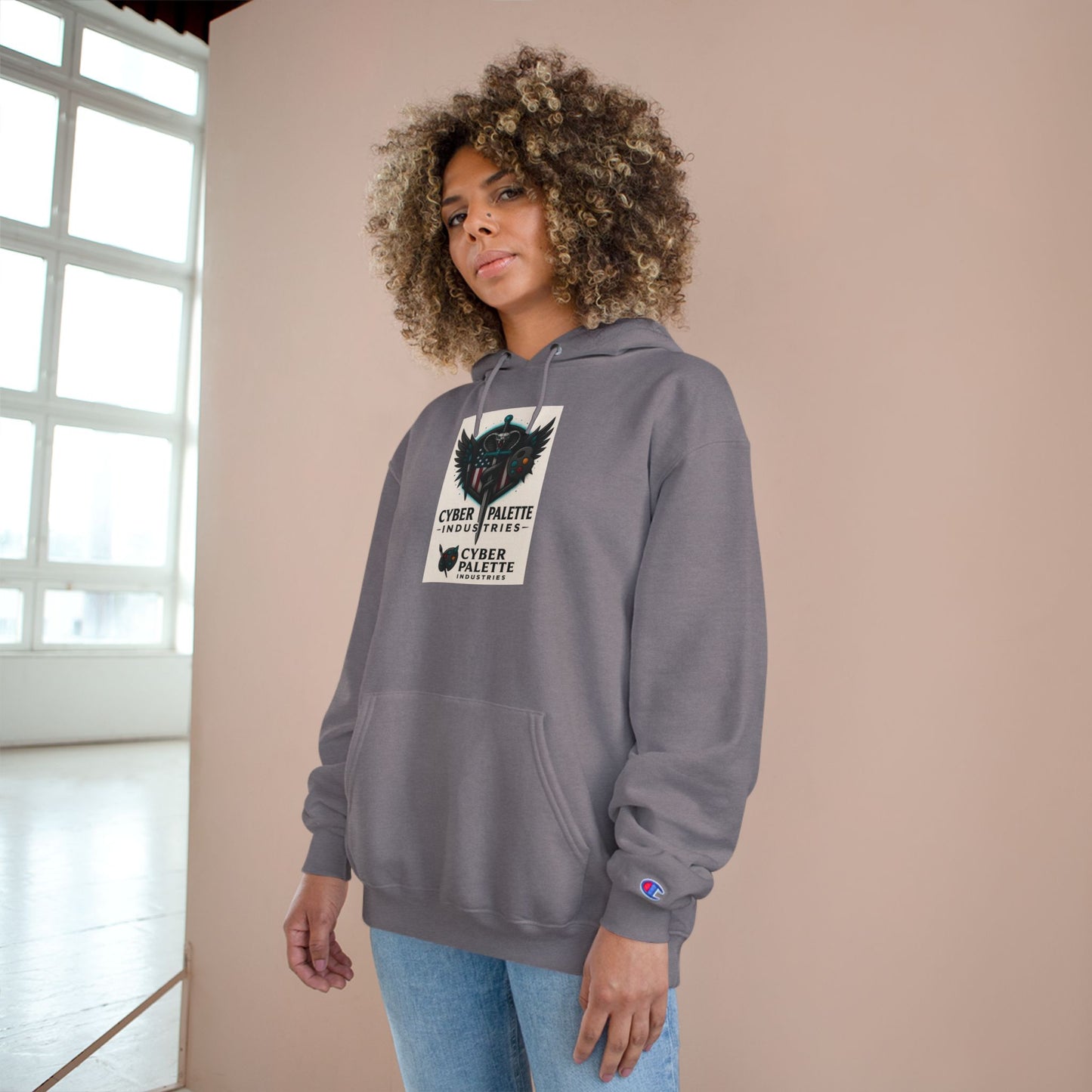 Cyber Palette Hoodie - Urban Streetwear, Designer Sweatshirt, Graphic Apparel, Gifts for Artists, Cozy Casual Fashion