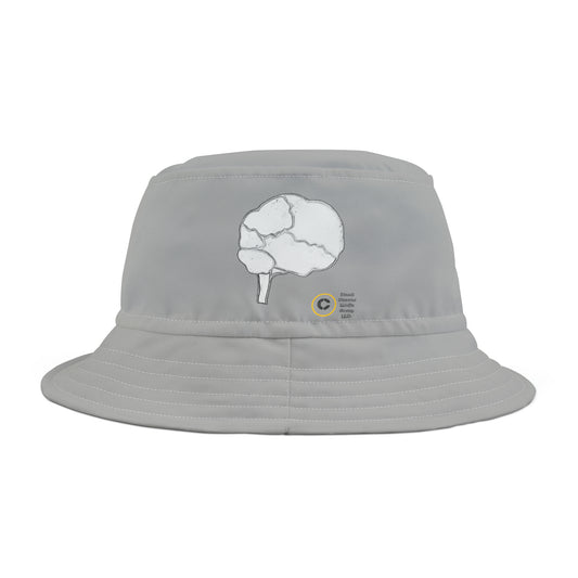 DIY Bucket Hat "Thinking Cap." (Light Grey)