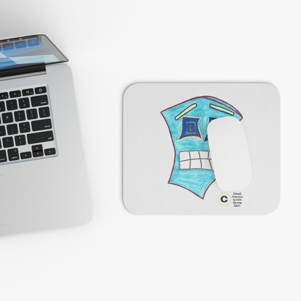 Trippy Blue Mouse Pad (Rectangle)