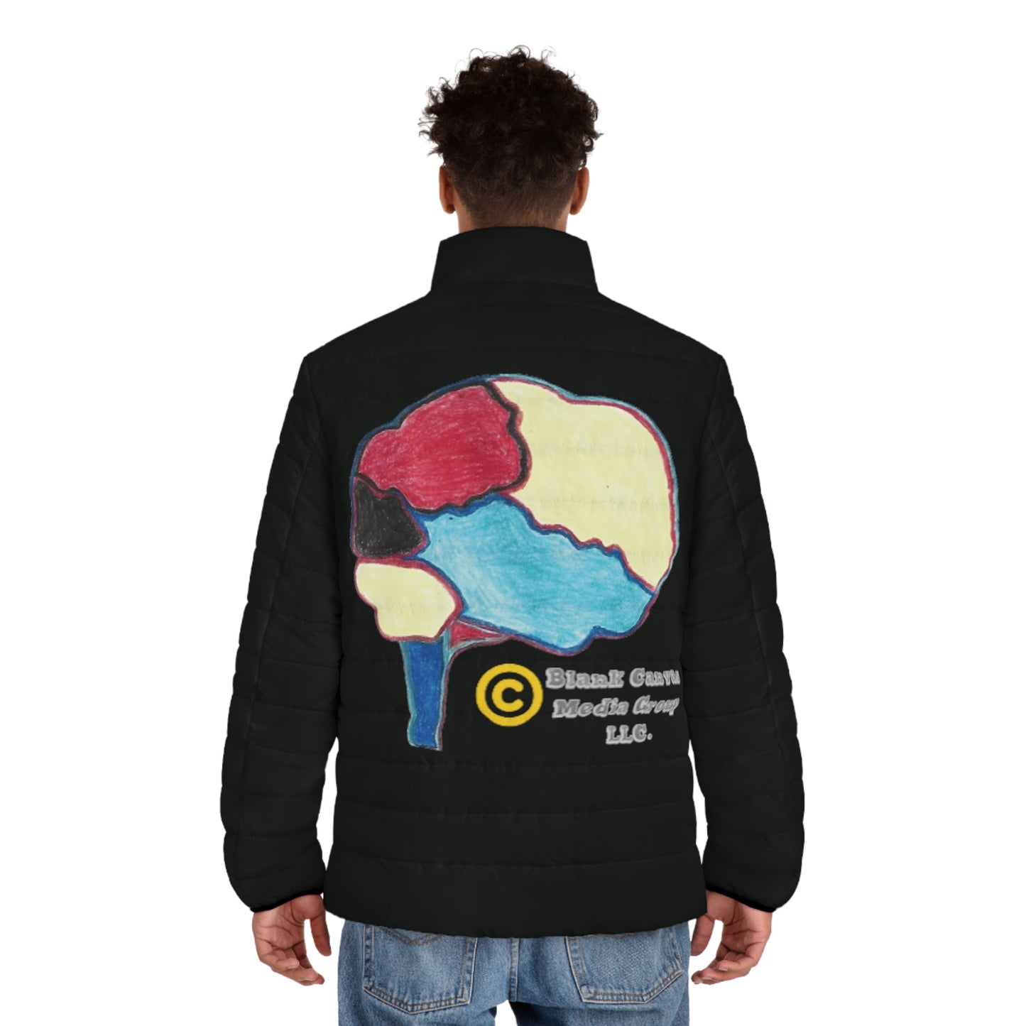 Blank Canvas Puffer Super Branding Brain (Unisex)