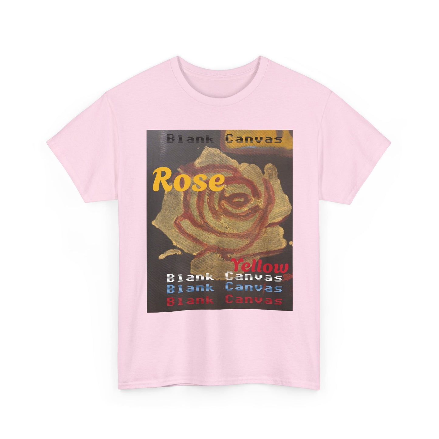 Rose Yellow Graphic Tee — Blank Canvas 'Rose' Design