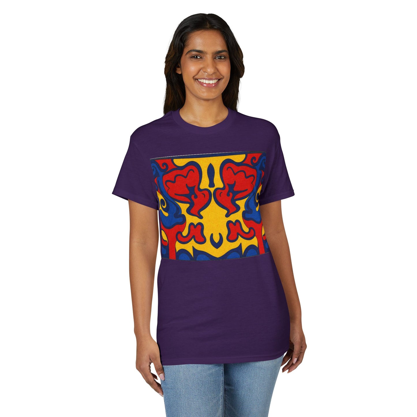 "Lighter Lines, Deeper Color." Pattern Rorschach Dragon T-Shirt