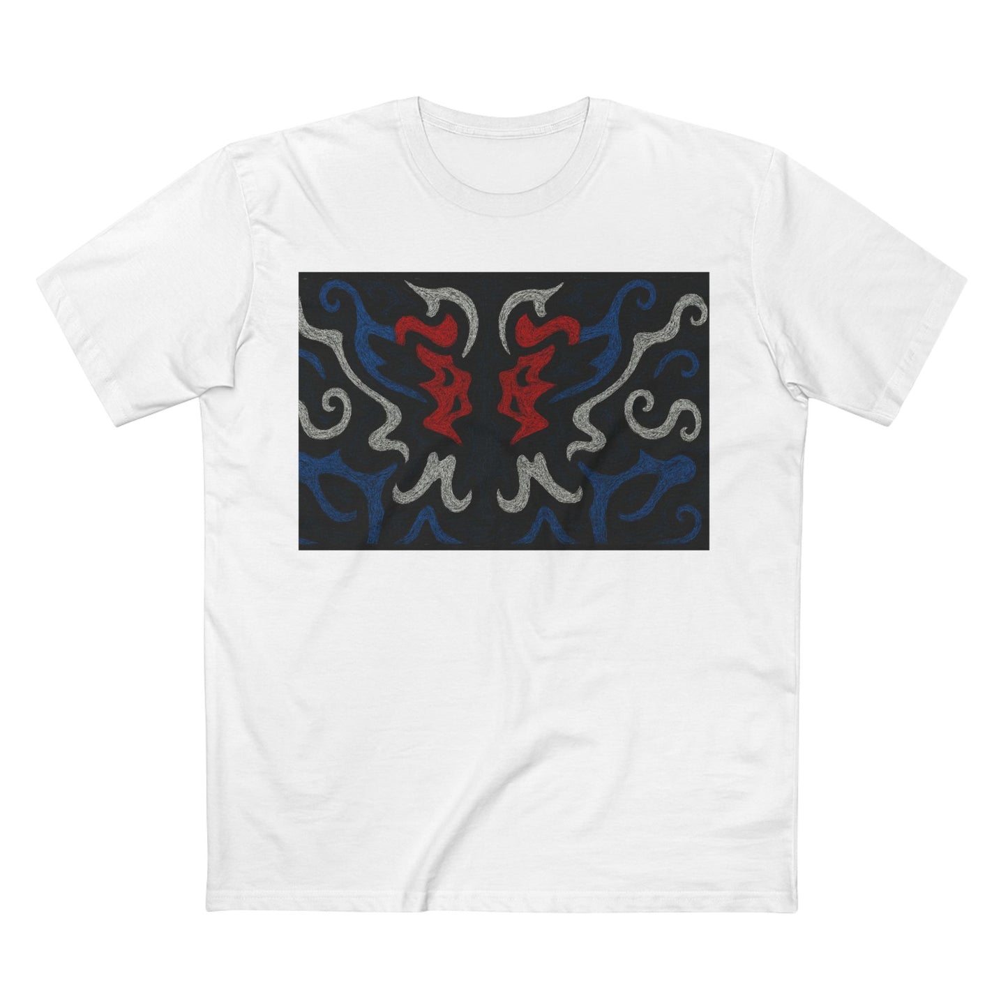 Red, White, Black, & Blue Rorschach DragonT-Shirt