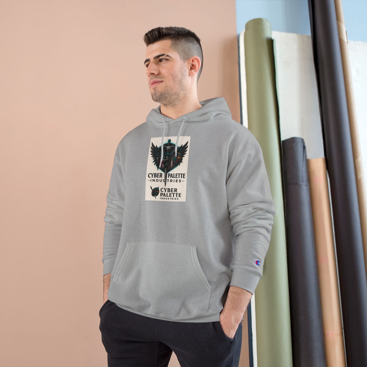 Cyber Palette Hoodie - Urban Streetwear, Designer Sweatshirt, Graphic Apparel, Gifts for Artists, Cozy Casual Fashion