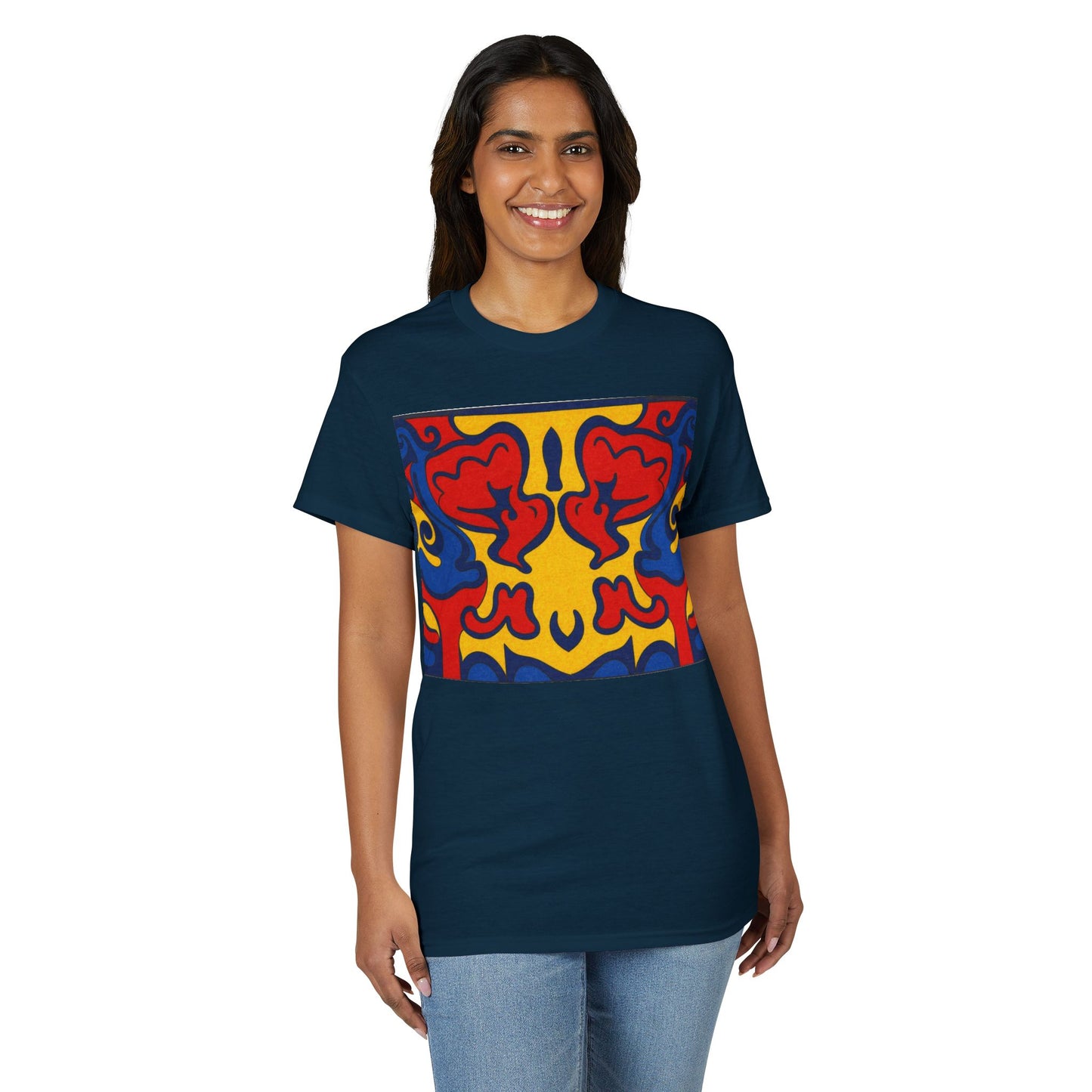 "Lighter Lines, Deeper Color." Pattern Rorschach Dragon T-Shirt