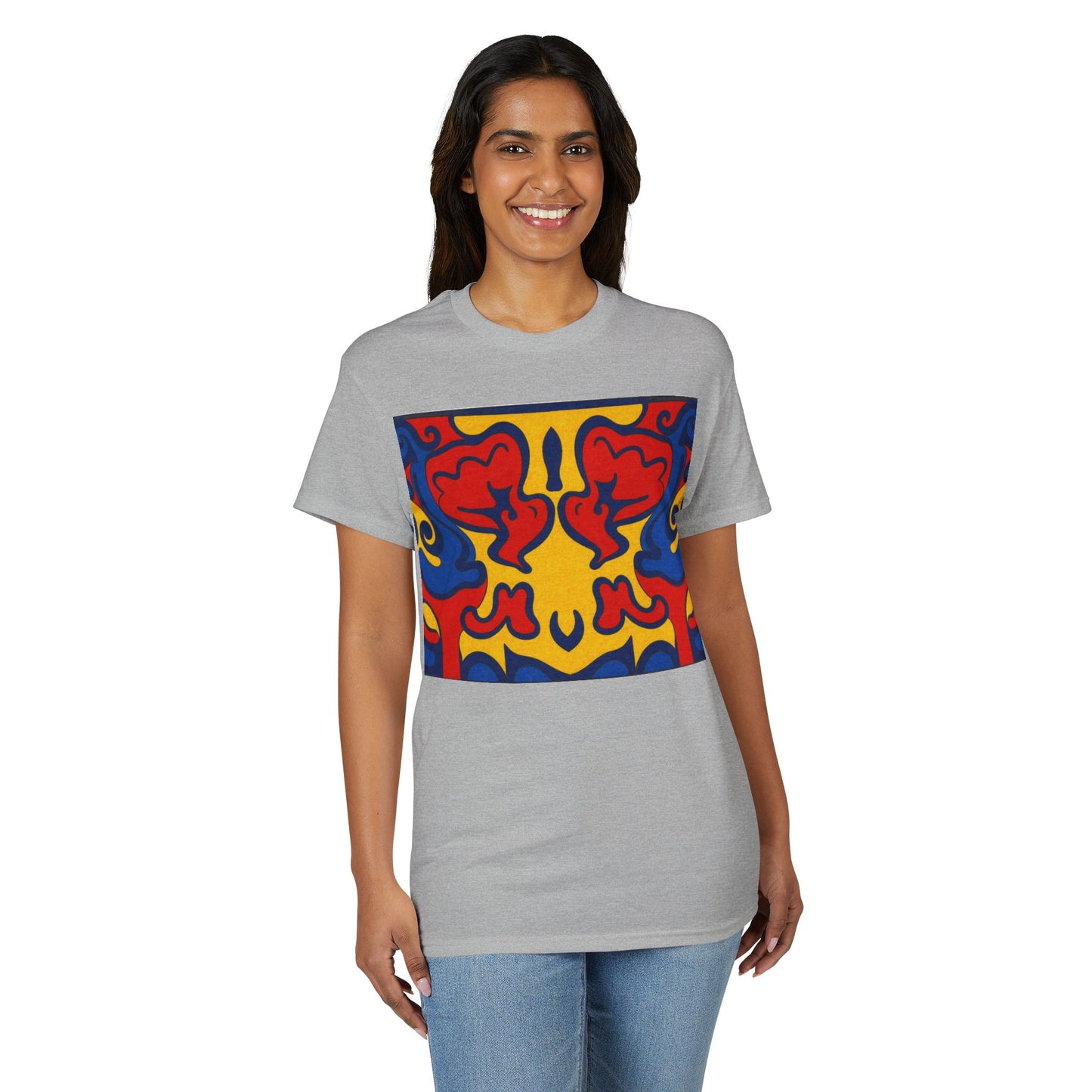 "Lighter Lines, Deeper Color." Pattern Rorschach Dragon T-Shirt