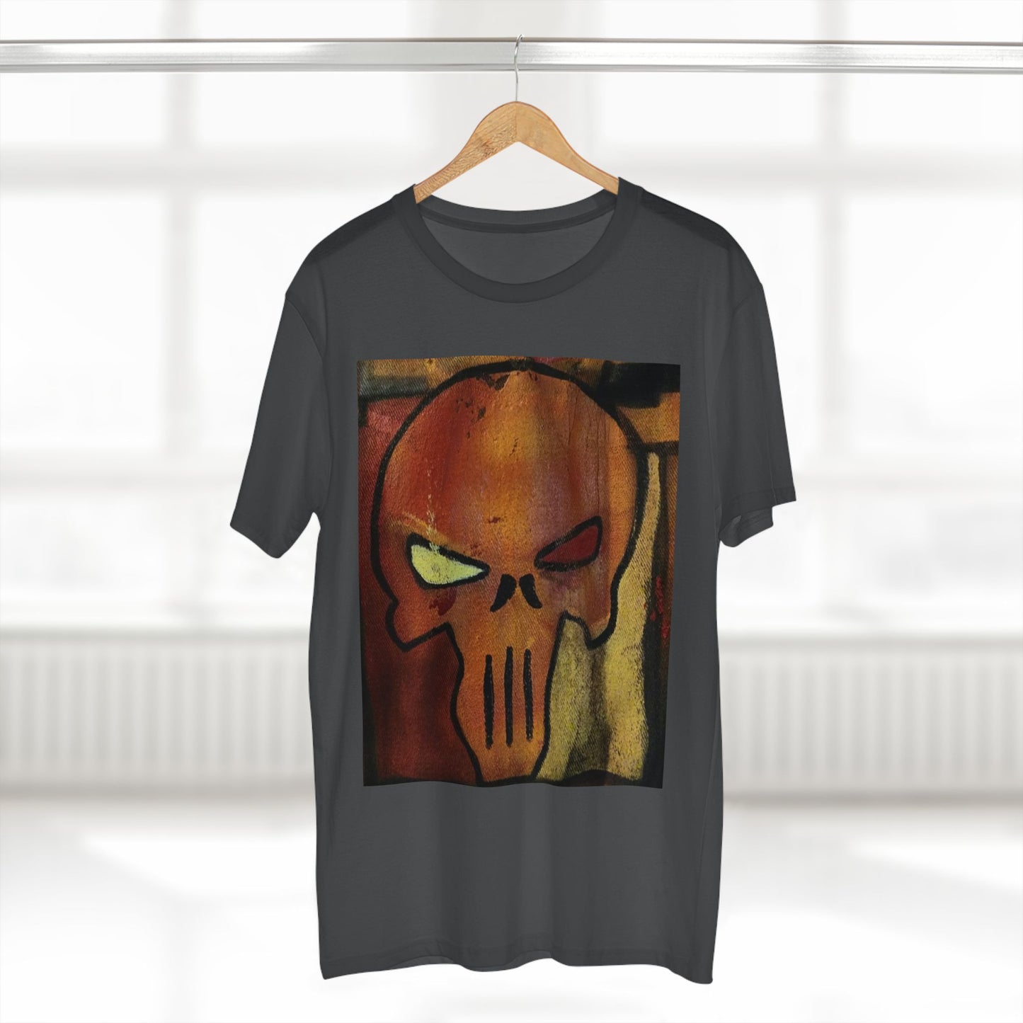 Rose Skull Street Art Graphic Tee — Grunge Graffiti Skull T-Shirt