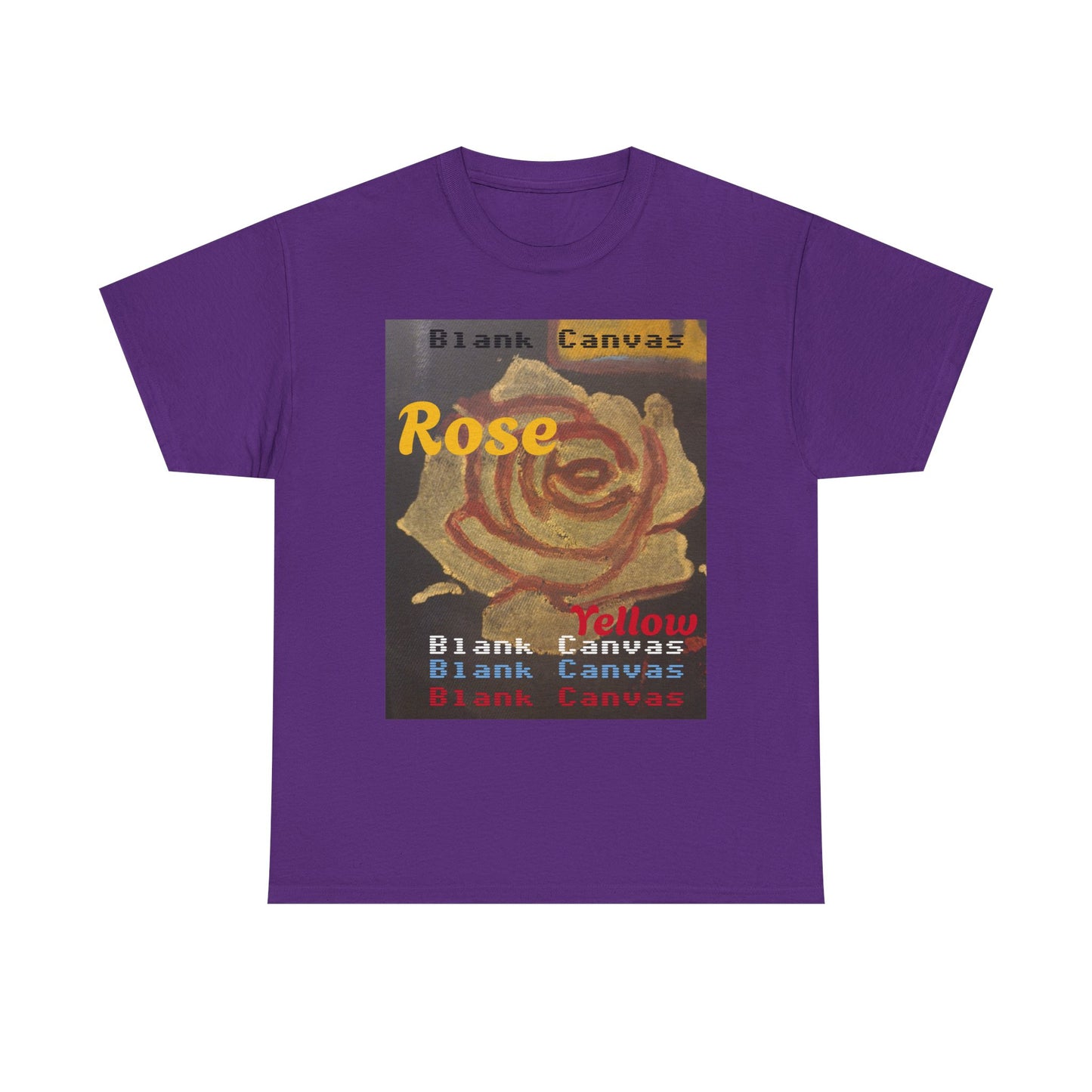 Rose Yellow Graphic Tee — Blank Canvas 'Rose' Design