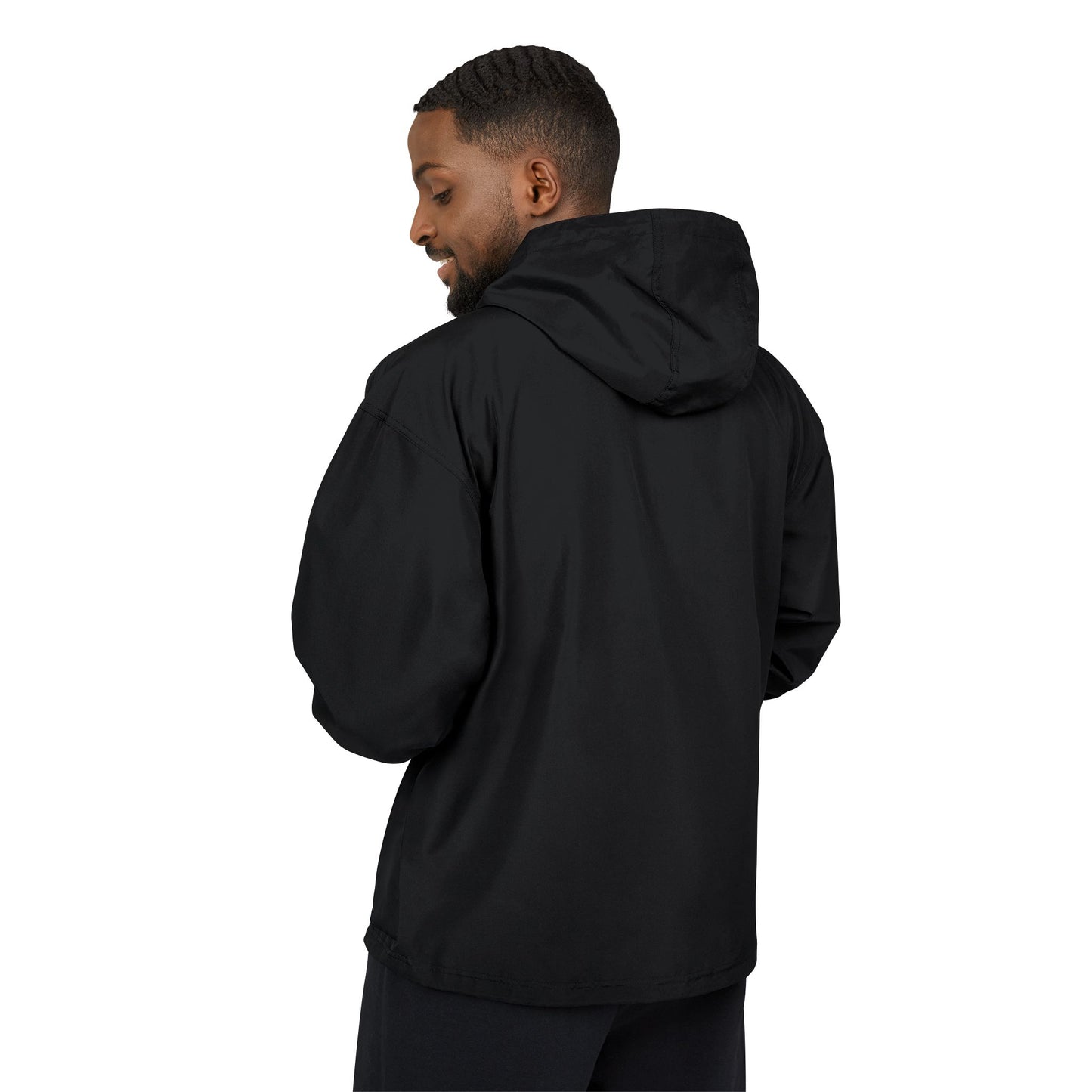 Abstract "Hollywood Nicky." Unisex Packable Anorak Jacket with Colorful Design - Stylish Rain Gear for Outdoor Adventures, Travel, and Everyday Wear