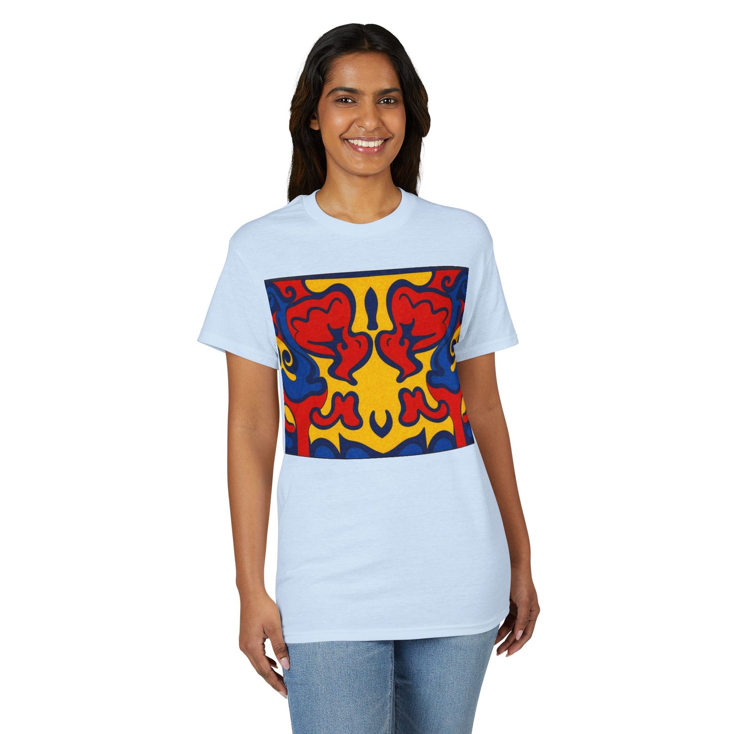 "Lighter Lines, Deeper Color." Pattern Rorschach Dragon T-Shirt