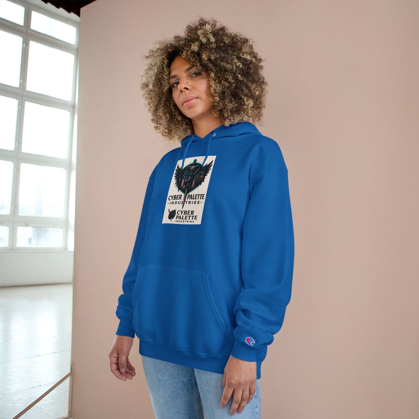 Cyber Palette Hoodie - Urban Streetwear, Designer Sweatshirt, Graphic Apparel, Gifts for Artists, Cozy Casual Fashion
