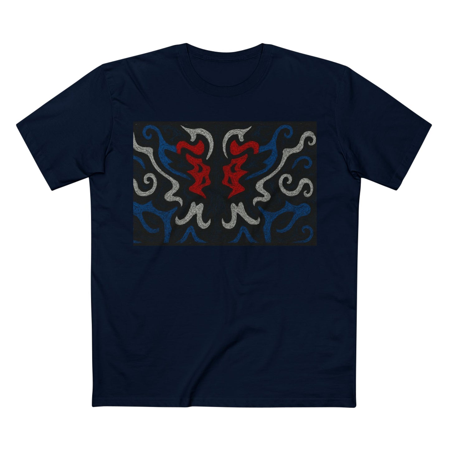 Red, White, Black, & Blue Rorschach DragonT-Shirt