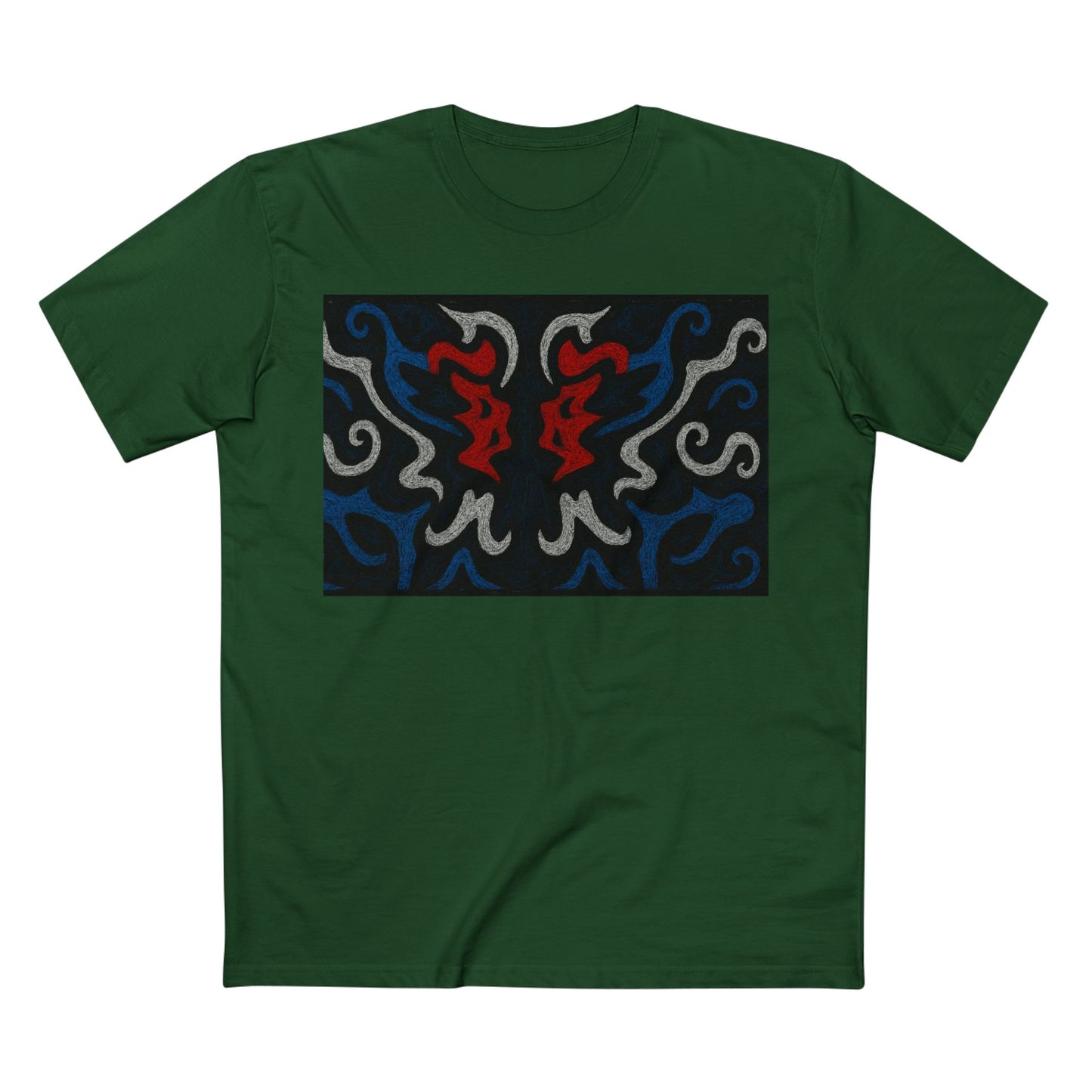 Red, White, Black, & Blue Rorschach DragonT-Shirt