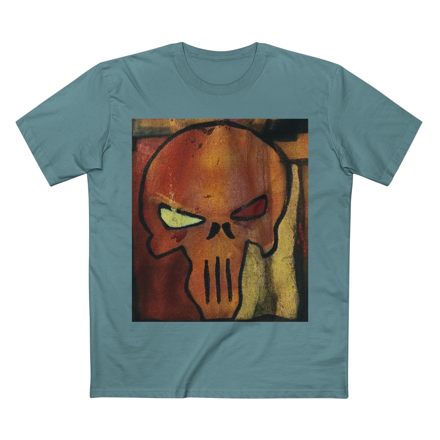 Rose Skull Street Art Graphic Tee — Grunge Graffiti Skull T-Shirt