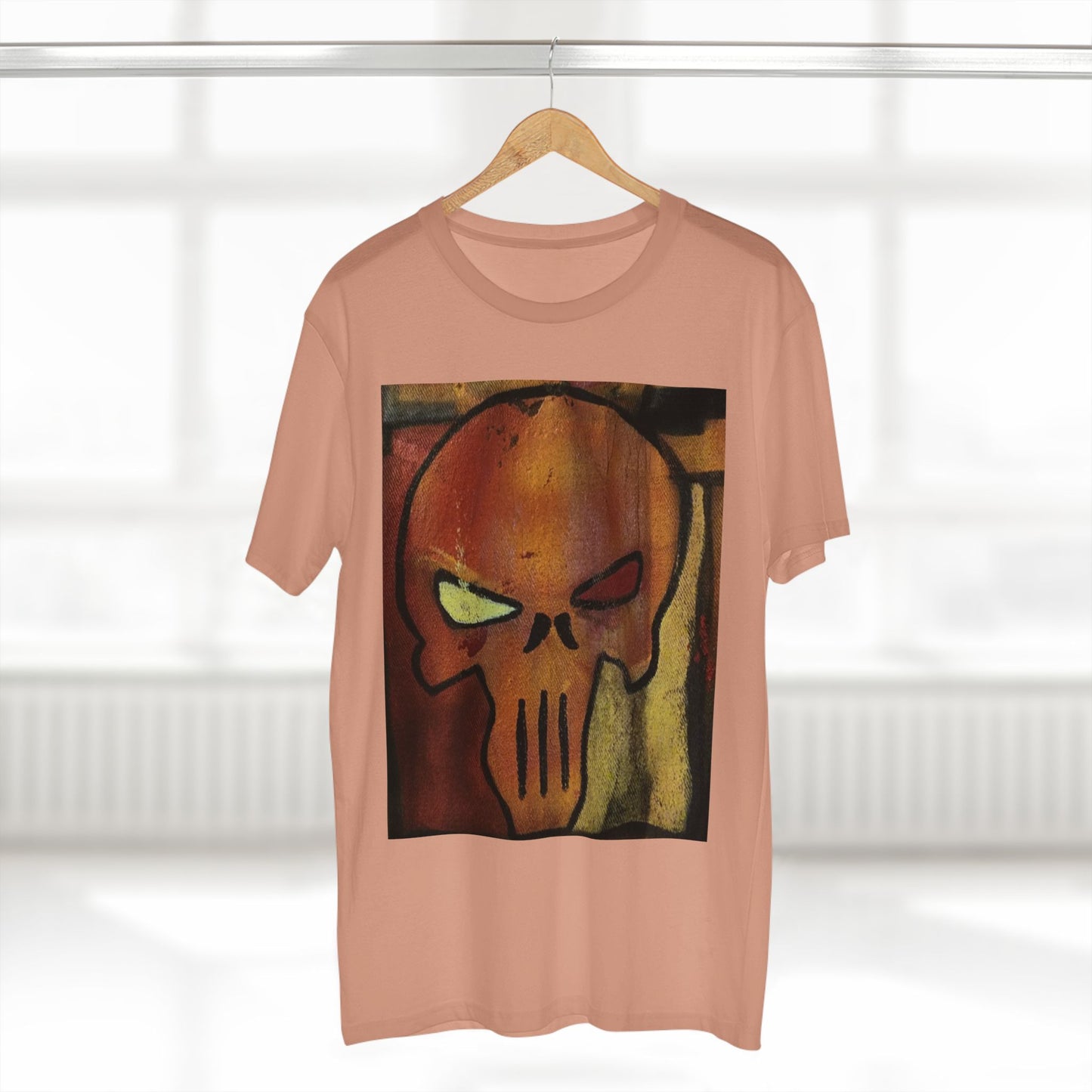 Rose Skull Street Art Graphic Tee — Grunge Graffiti Skull T-Shirt