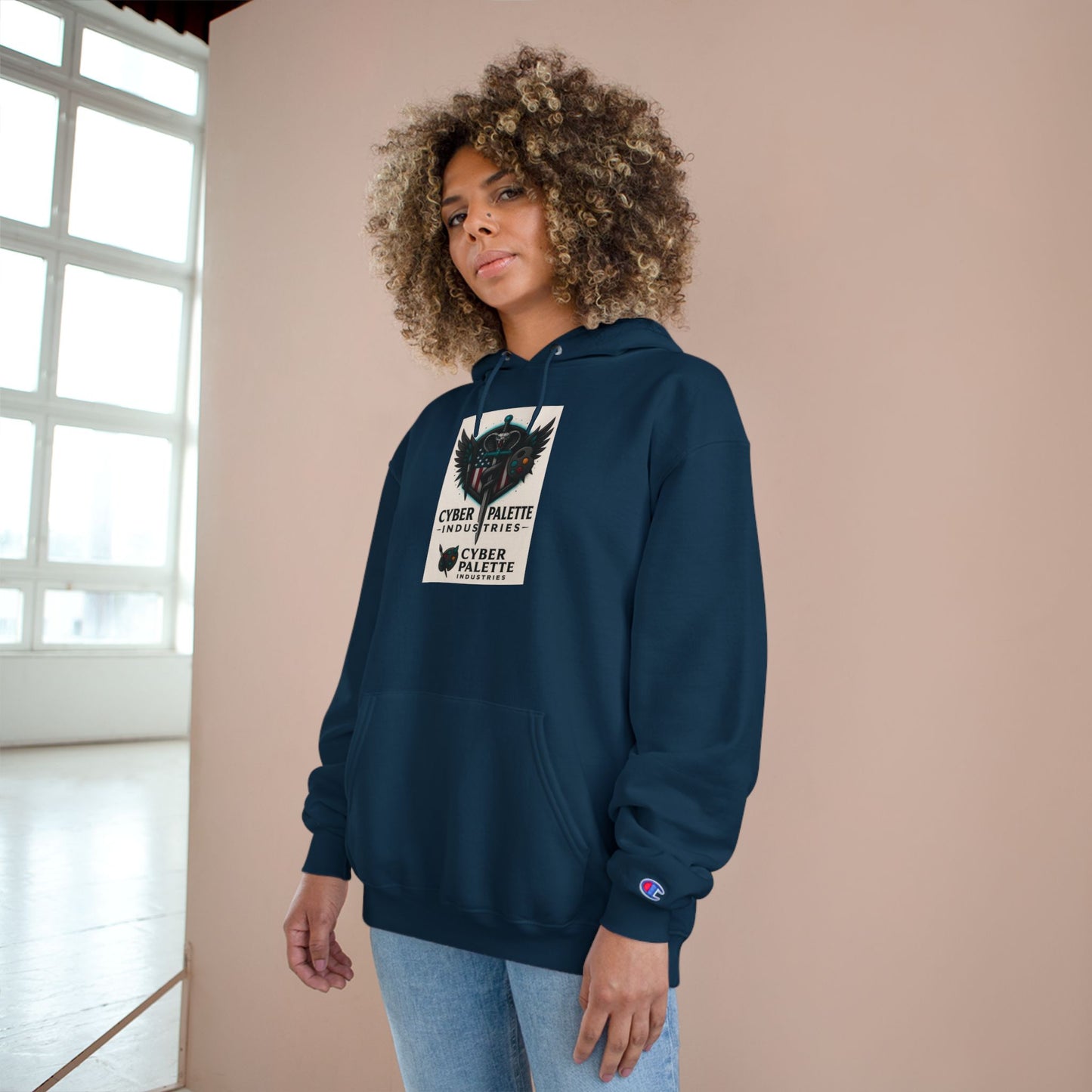 Cyber Palette Hoodie - Urban Streetwear, Designer Sweatshirt, Graphic Apparel, Gifts for Artists, Cozy Casual Fashion
