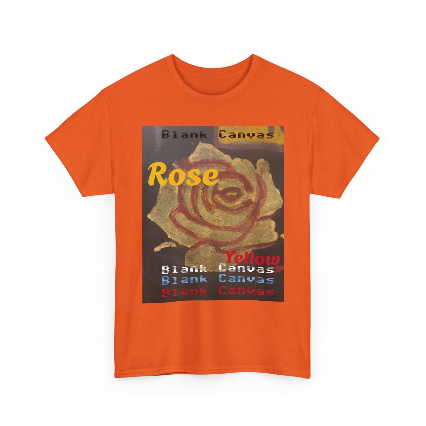 Rose Yellow Graphic Tee — Blank Canvas 'Rose' Design