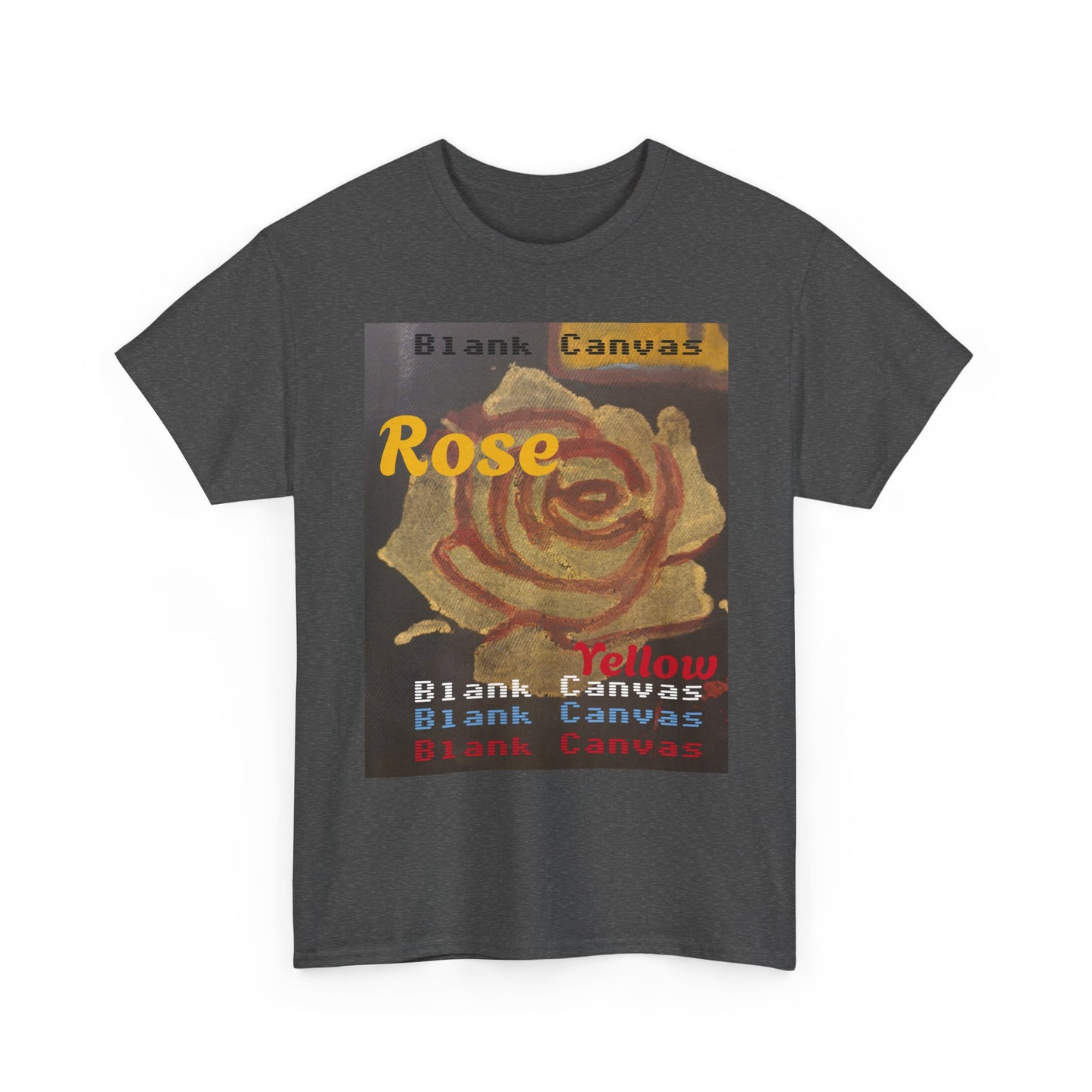 Rose Yellow Graphic Tee — Blank Canvas 'Rose' Design