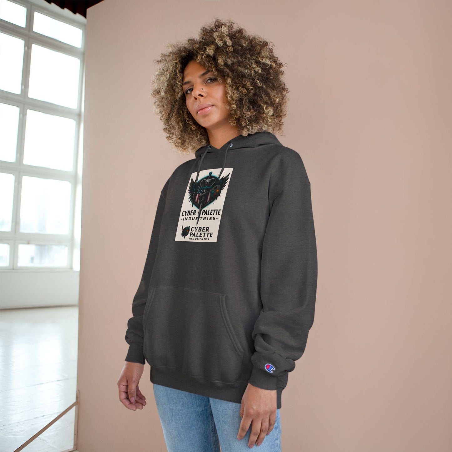 Cyber Palette Hoodie - Urban Streetwear, Designer Sweatshirt, Graphic Apparel, Gifts for Artists, Cozy Casual Fashion