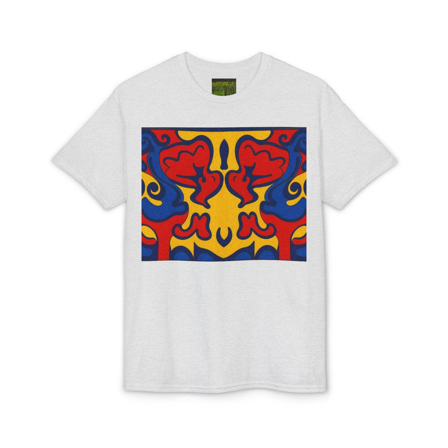 "Lighter Lines, Deeper Color." Pattern Rorschach Dragon T-Shirt