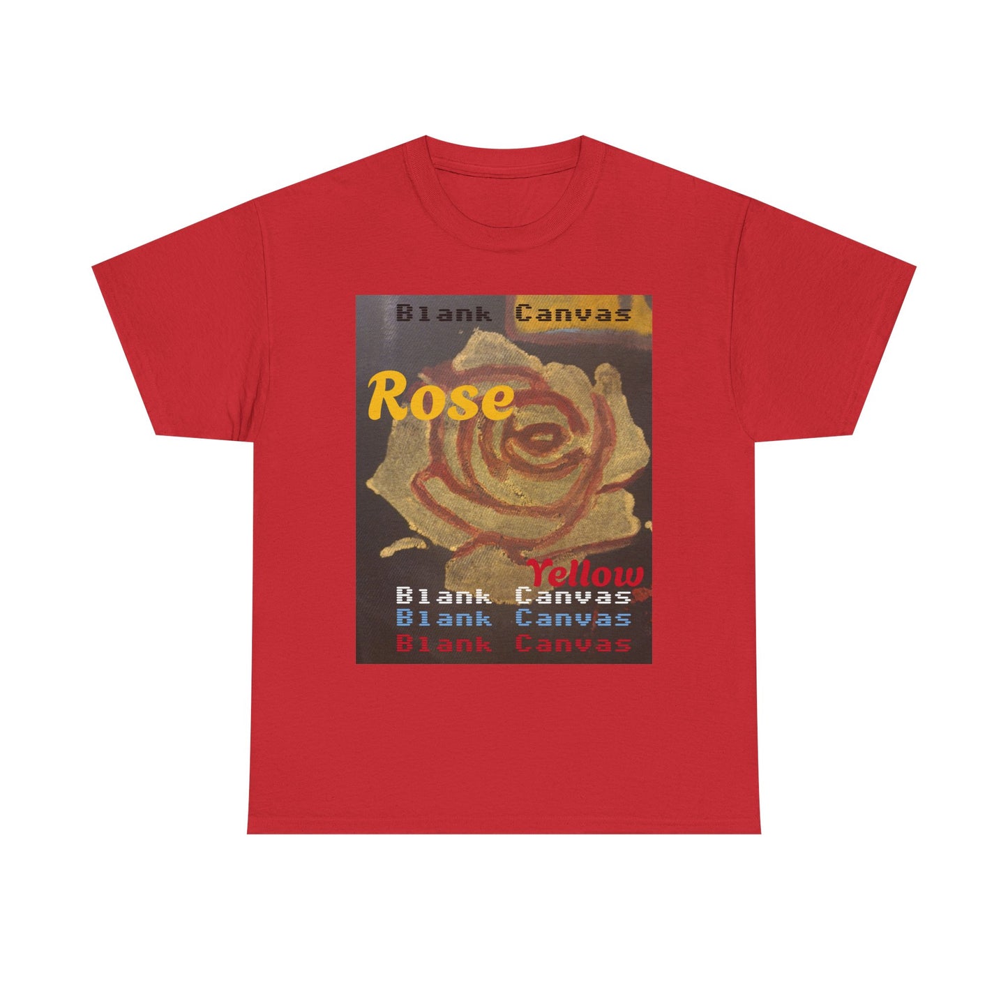 Rose Yellow Graphic Tee — Blank Canvas 'Rose' Design