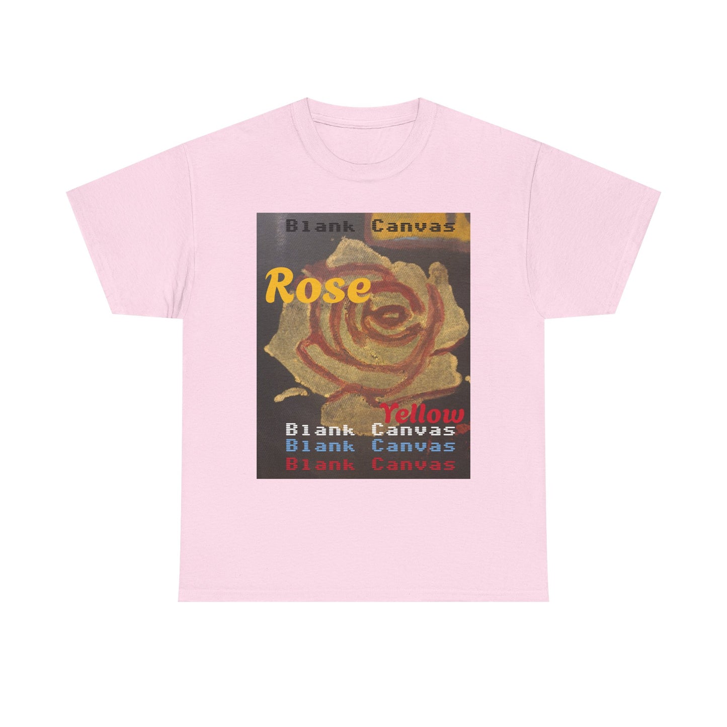 Rose Yellow Graphic Tee — Blank Canvas 'Rose' Design