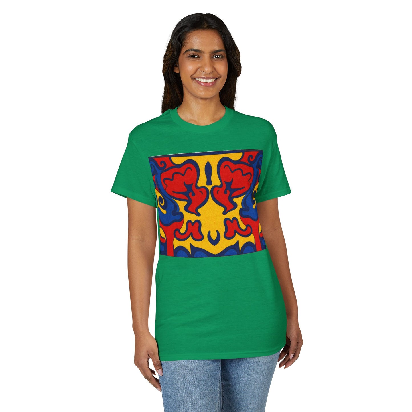 "Lighter Lines, Deeper Color." Pattern Rorschach Dragon T-Shirt