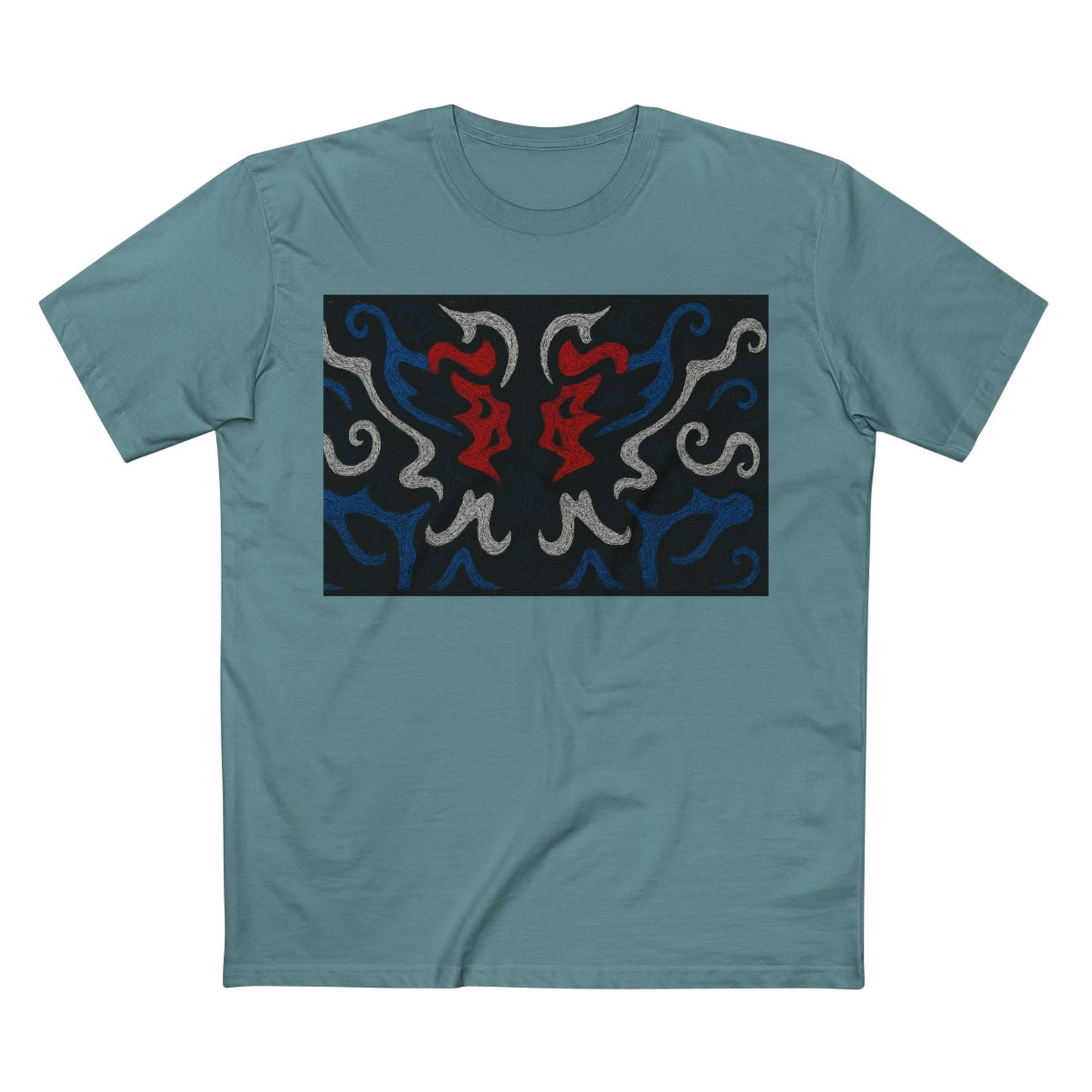 Red, White, Black, & Blue Rorschach DragonT-Shirt