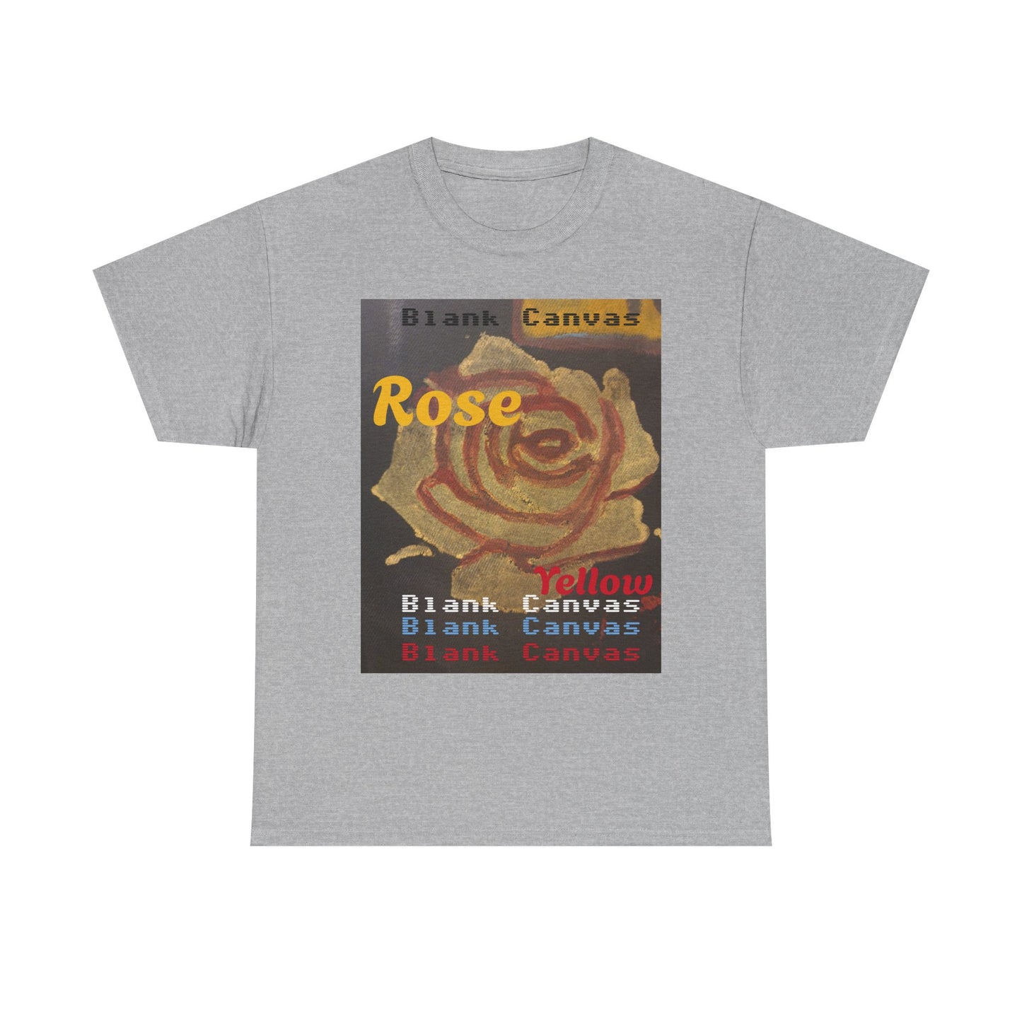 Rose Yellow Graphic Tee — Blank Canvas 'Rose' Design