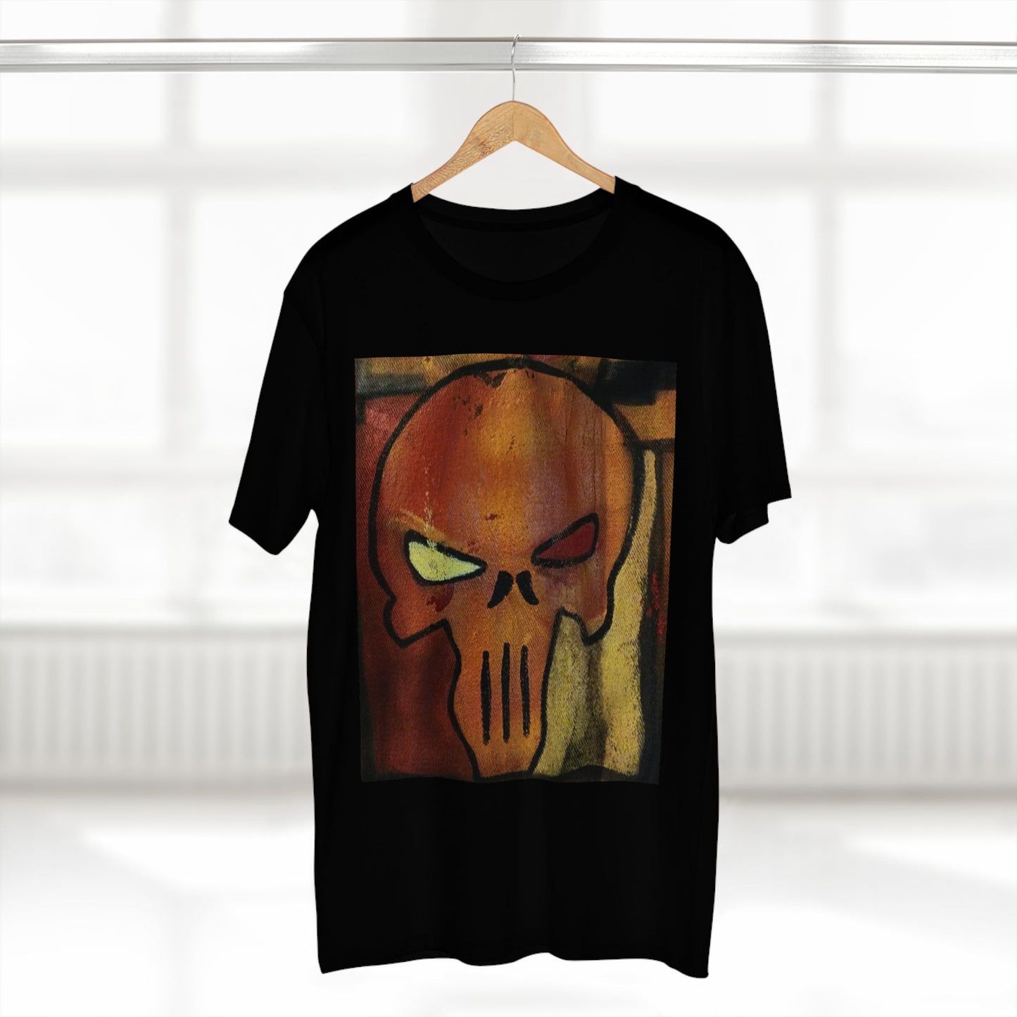 Rose Skull Street Art Graphic Tee — Grunge Graffiti Skull T-Shirt