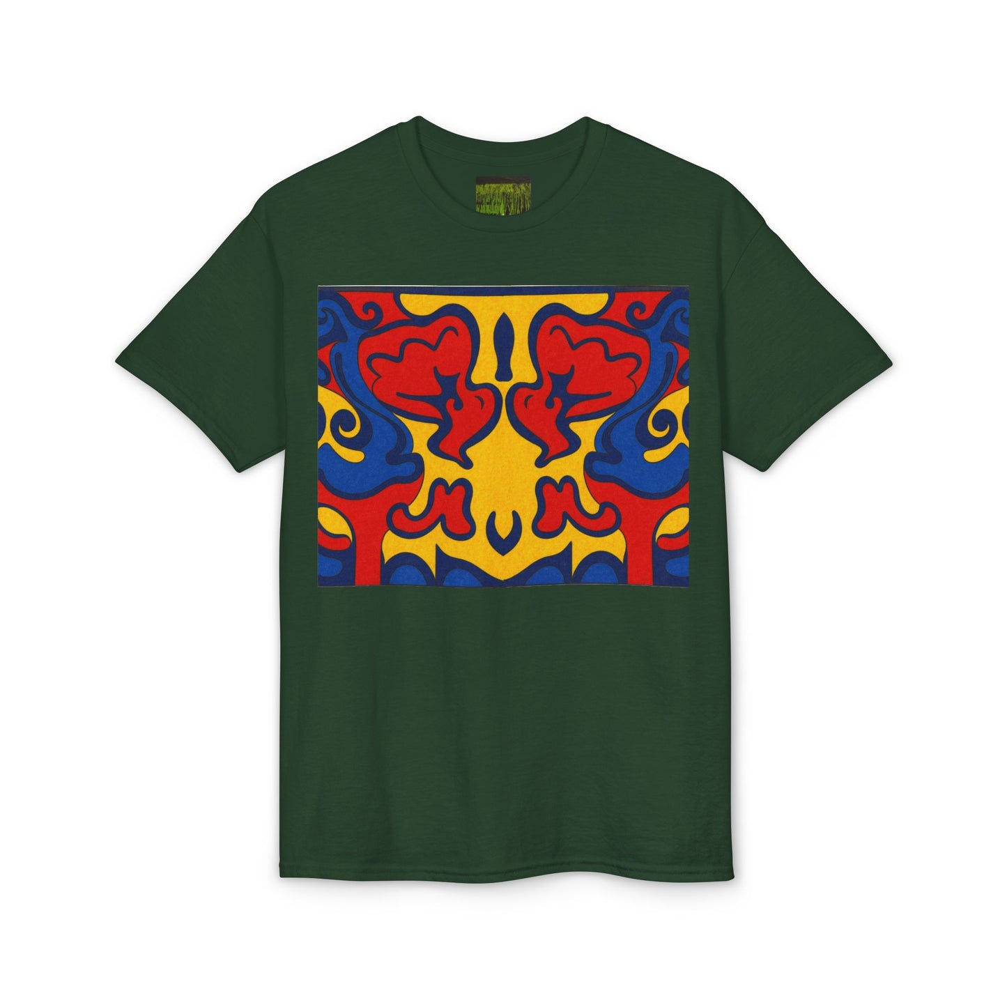 "Lighter Lines, Deeper Color." Pattern Rorschach Dragon T-Shirt
