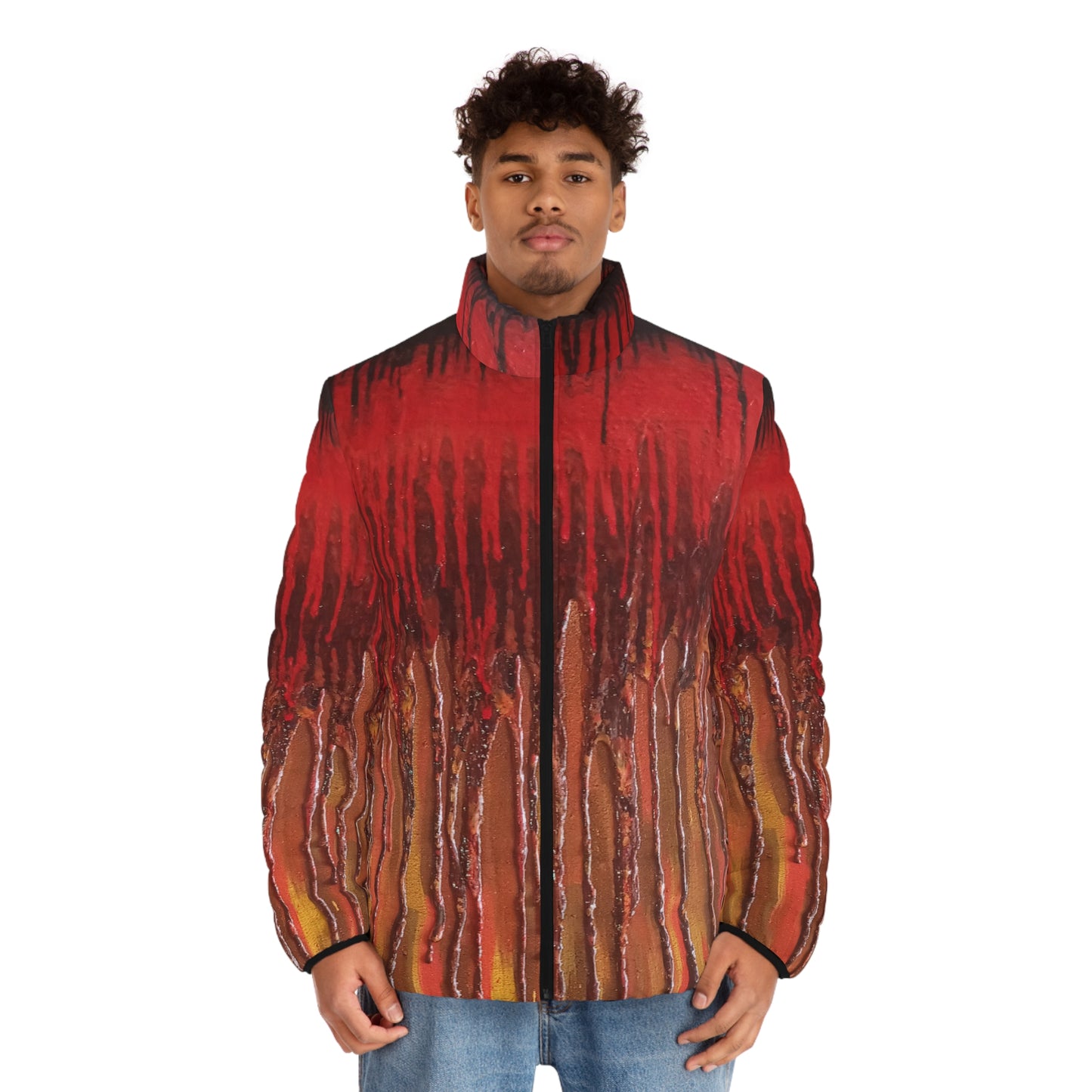 Abstract Reigns Magma: Puffer Jacket (Unisex)