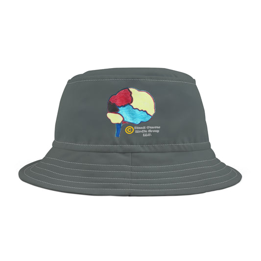 Bucket Hat "Super Branding Brain." (Grey)