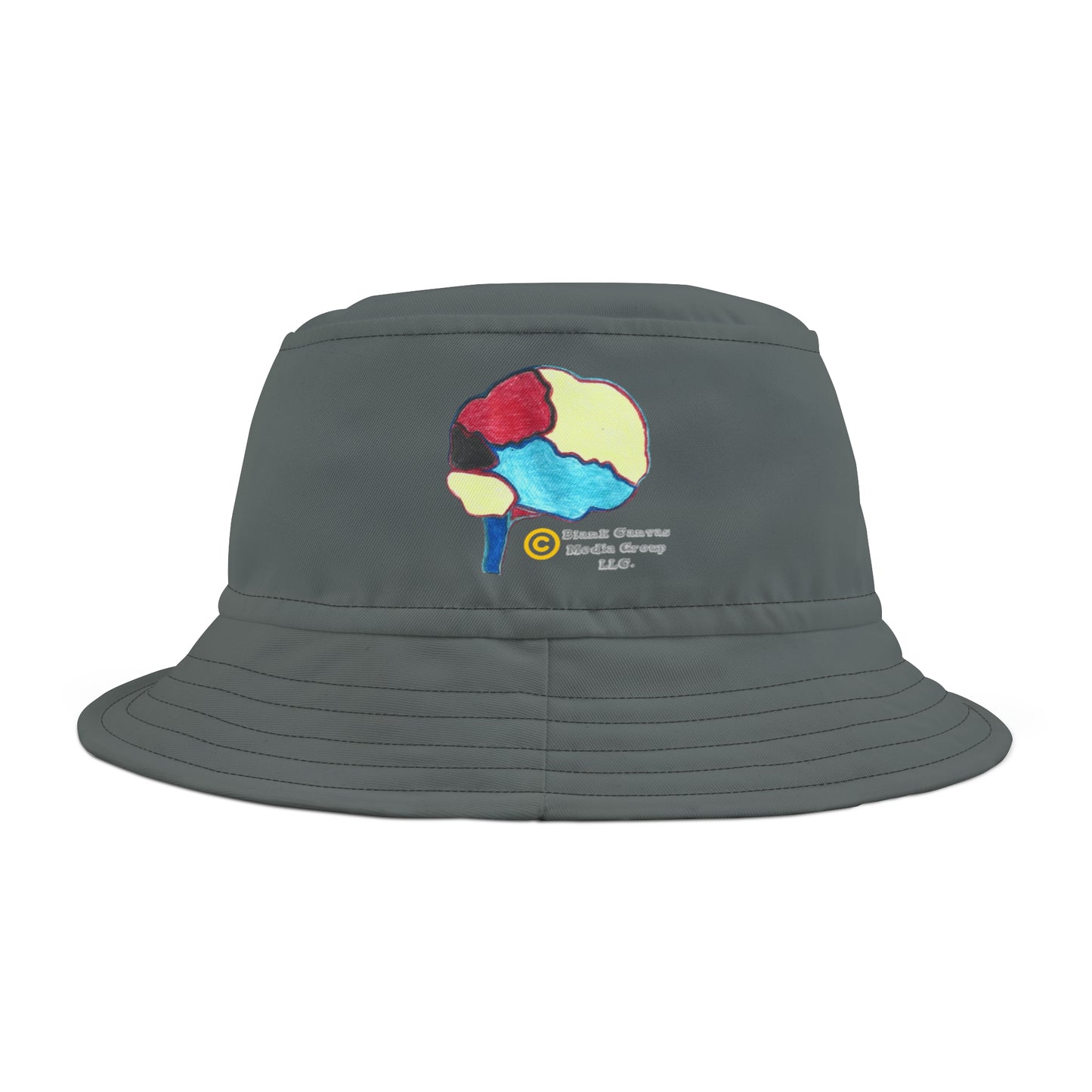 Bucket Hat "Super Branding Brain." (Grey)