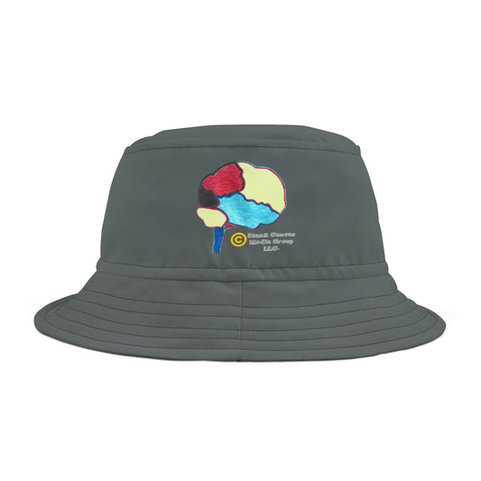 Bucket Hat "Super Branding Brain." (Grey)