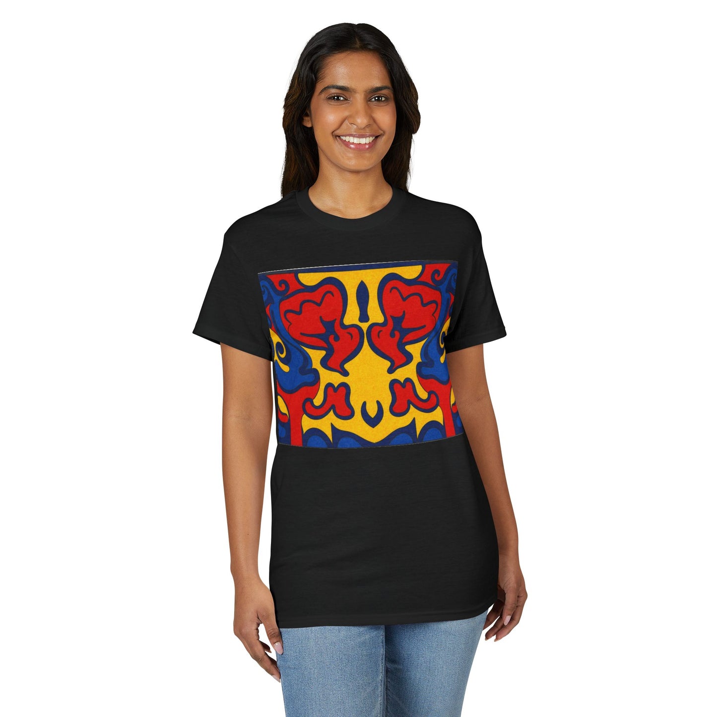 "Lighter Lines, Deeper Color." Pattern Rorschach Dragon T-Shirt