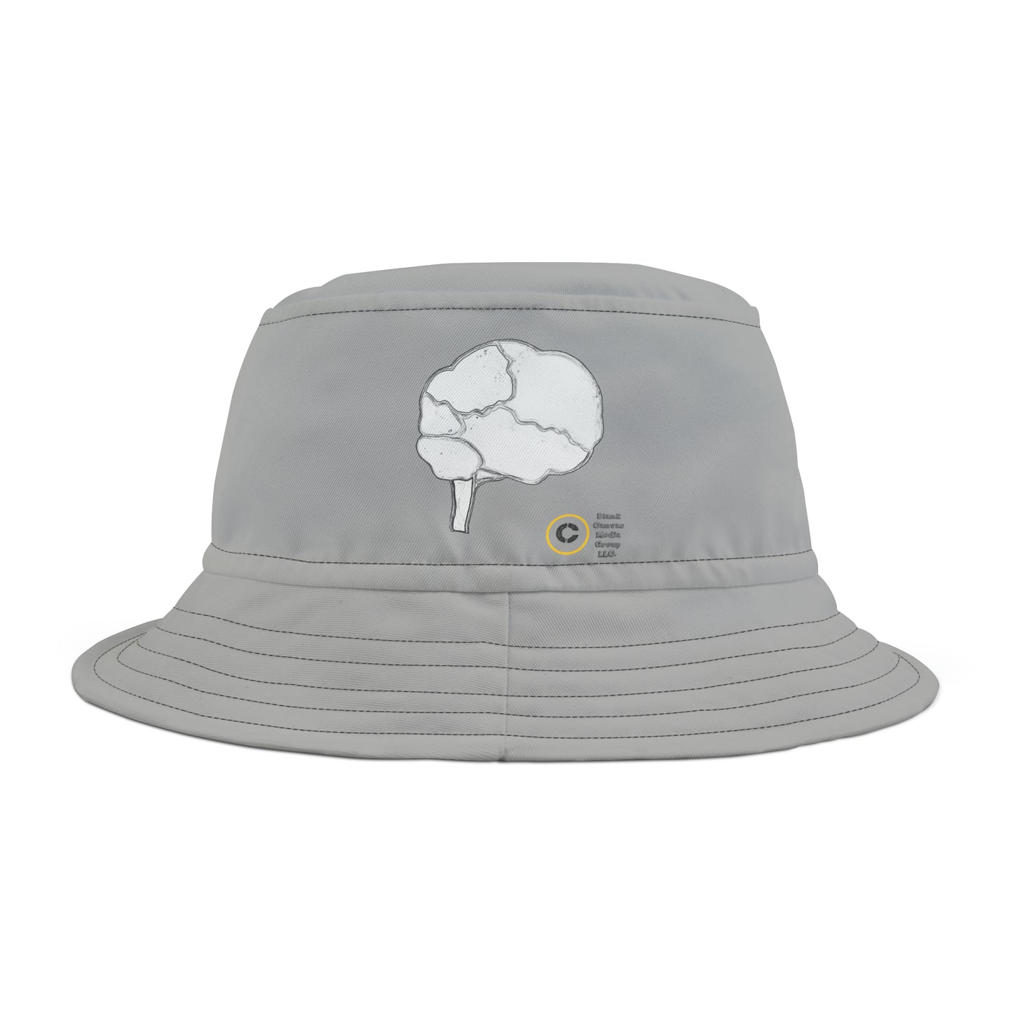 DIY Bucket Hat "Thinking Cap." (Light Grey)
