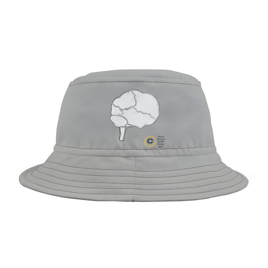 DIY Bucket Hat "Thinking Cap." (Light Grey)