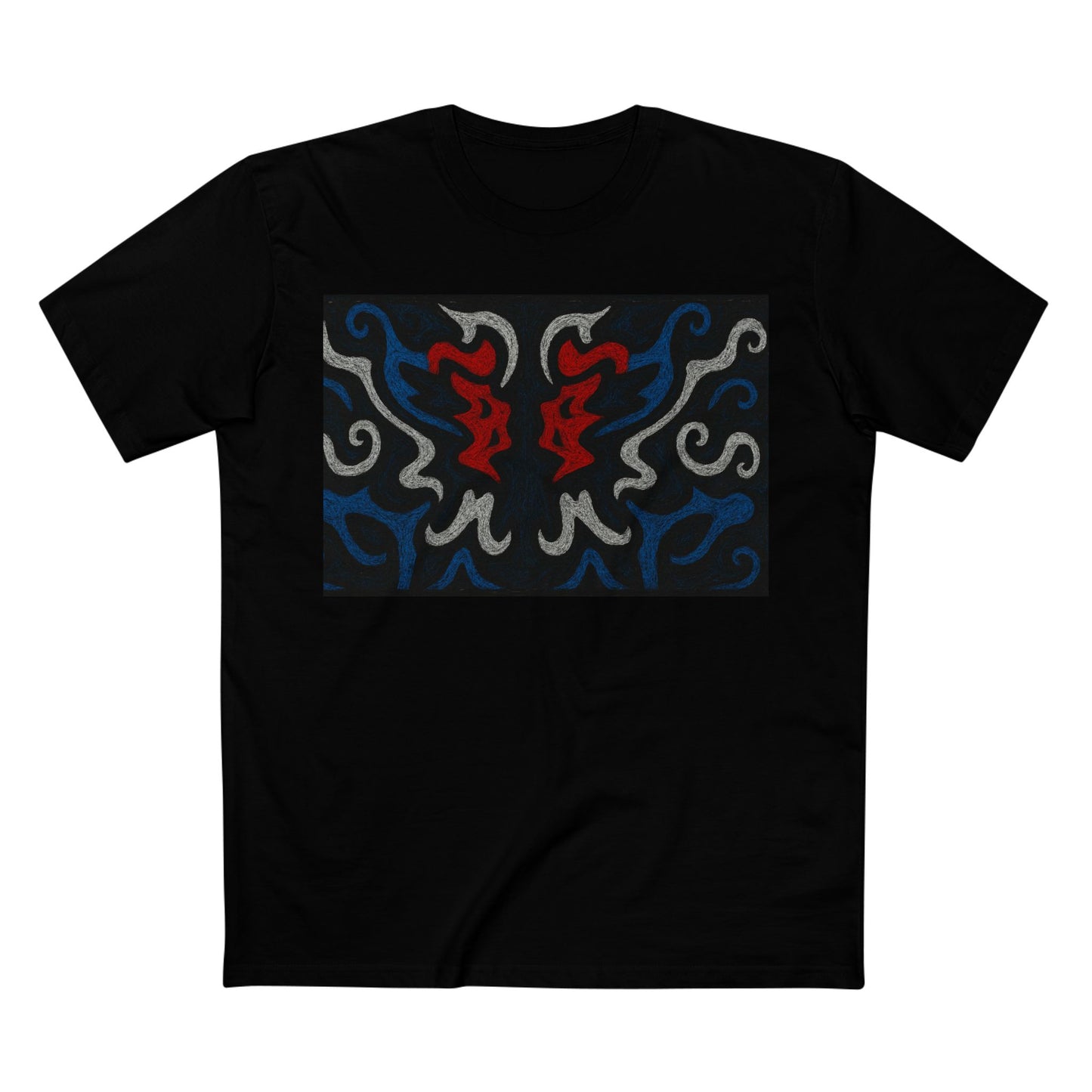 Red, White, Black, & Blue Rorschach DragonT-Shirt