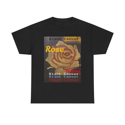 Rose Yellow Graphic Tee — Blank Canvas 'Rose' Design