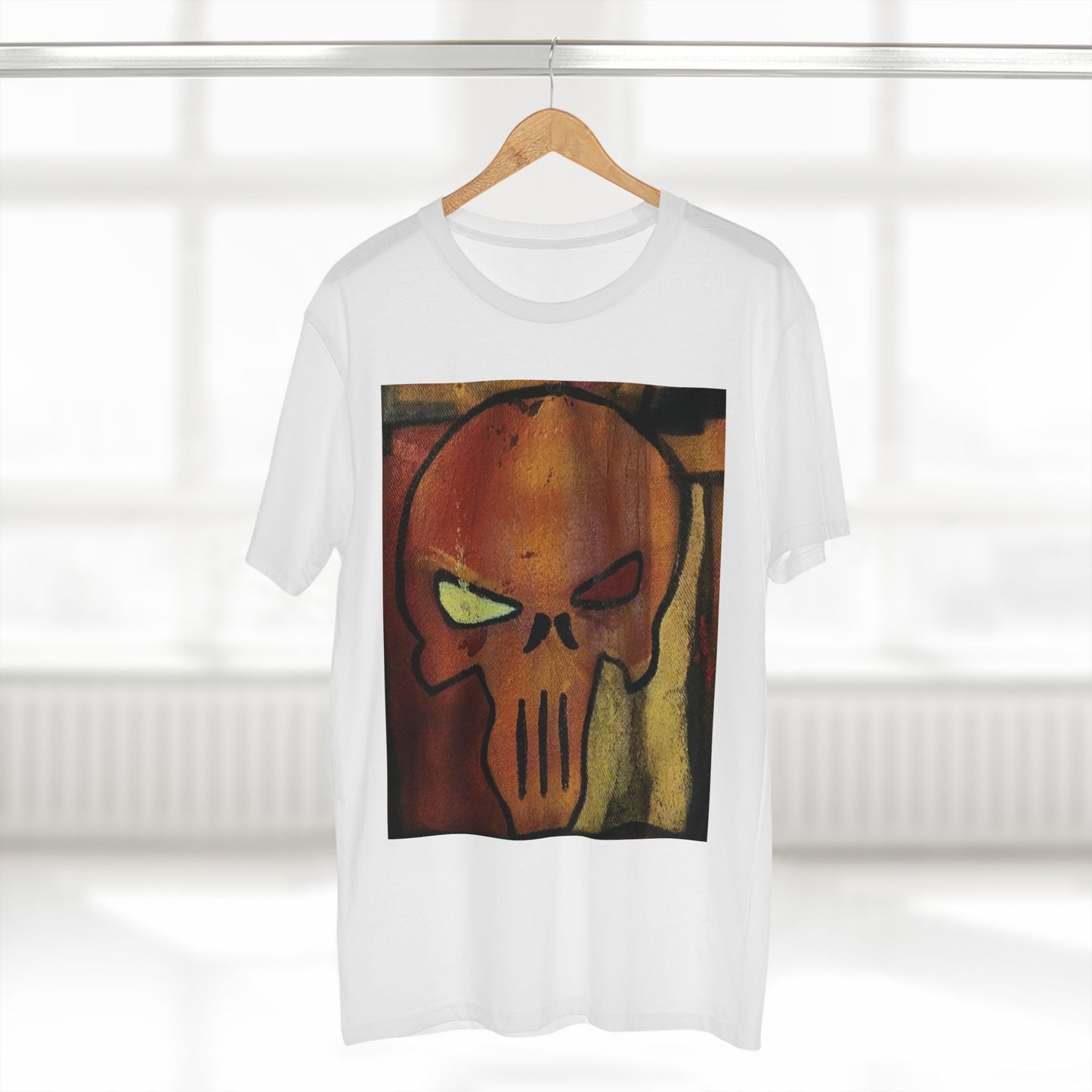 Rose Skull Street Art Graphic Tee — Grunge Graffiti Skull T-Shirt