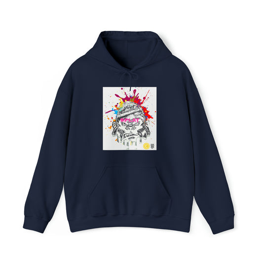 Splatter Brained 1 Hoodie: Digital Transmutation