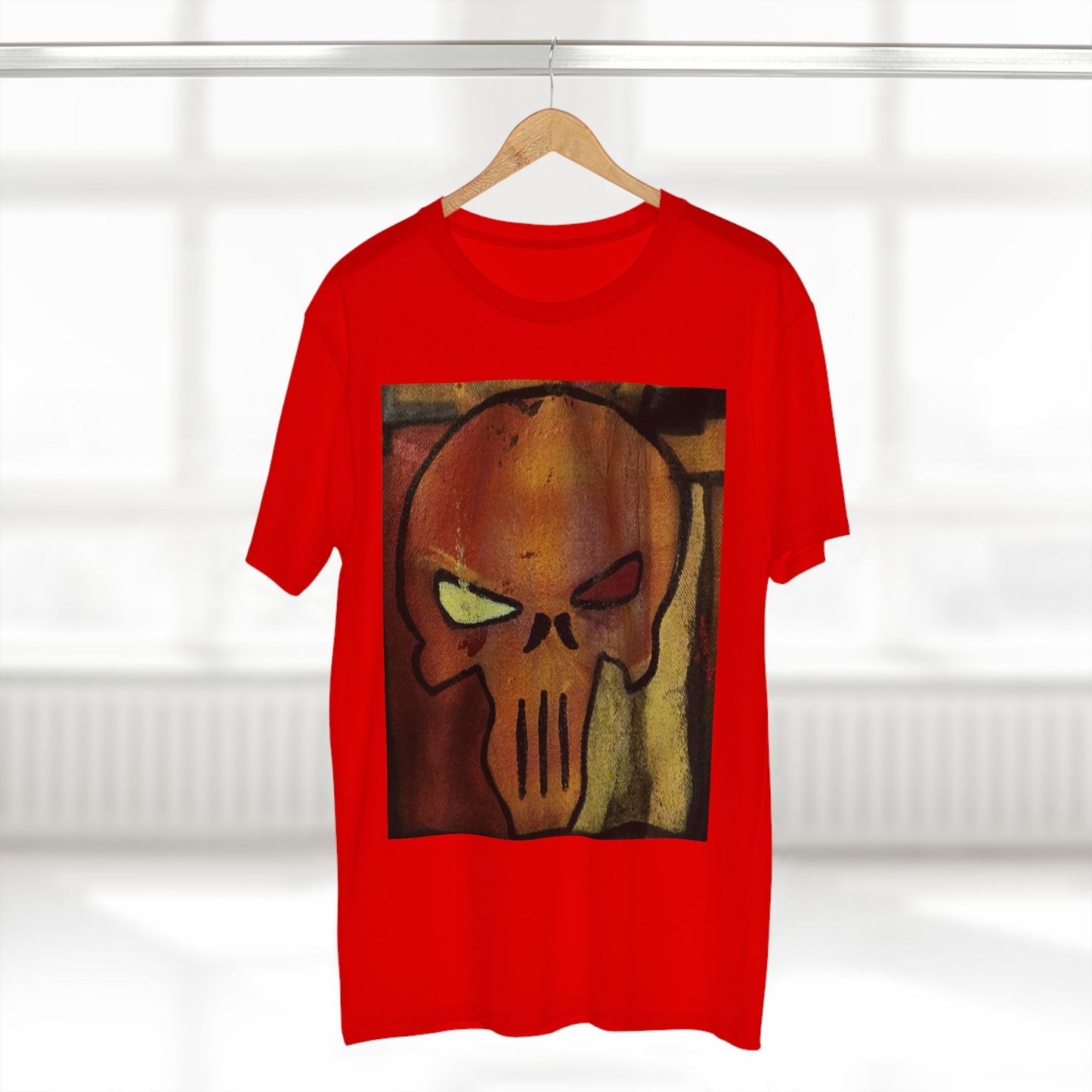 Rose Skull Street Art Graphic Tee — Grunge Graffiti Skull T-Shirt