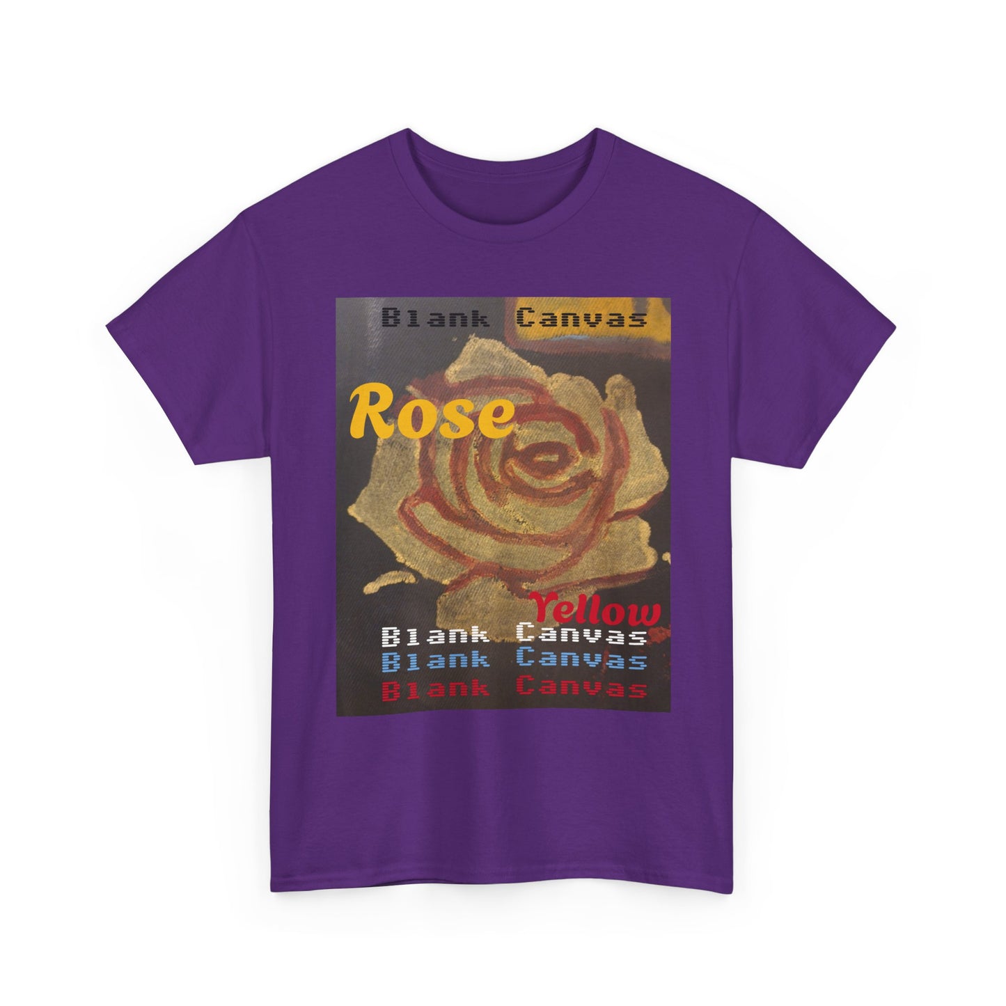 Rose Yellow Graphic Tee — Blank Canvas 'Rose' Design