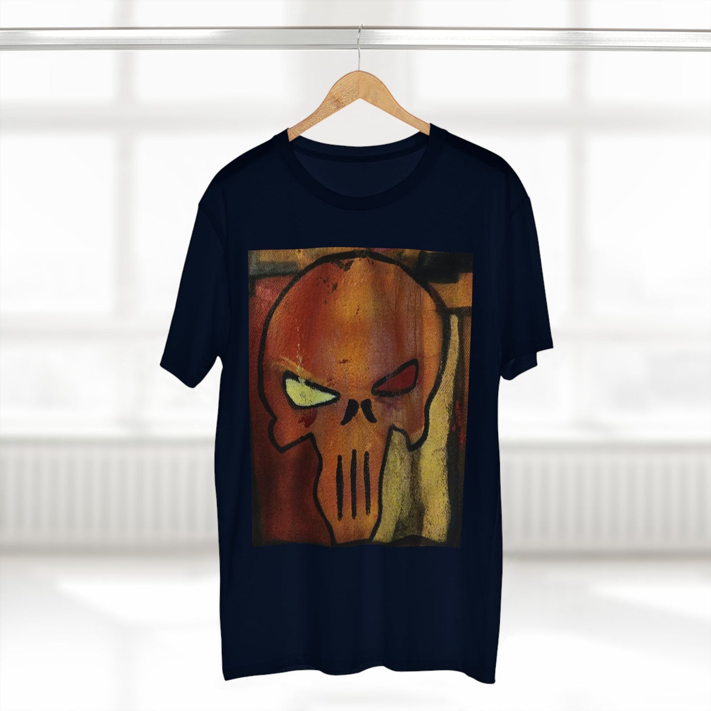 Rose Skull Street Art Graphic Tee — Grunge Graffiti Skull T-Shirt