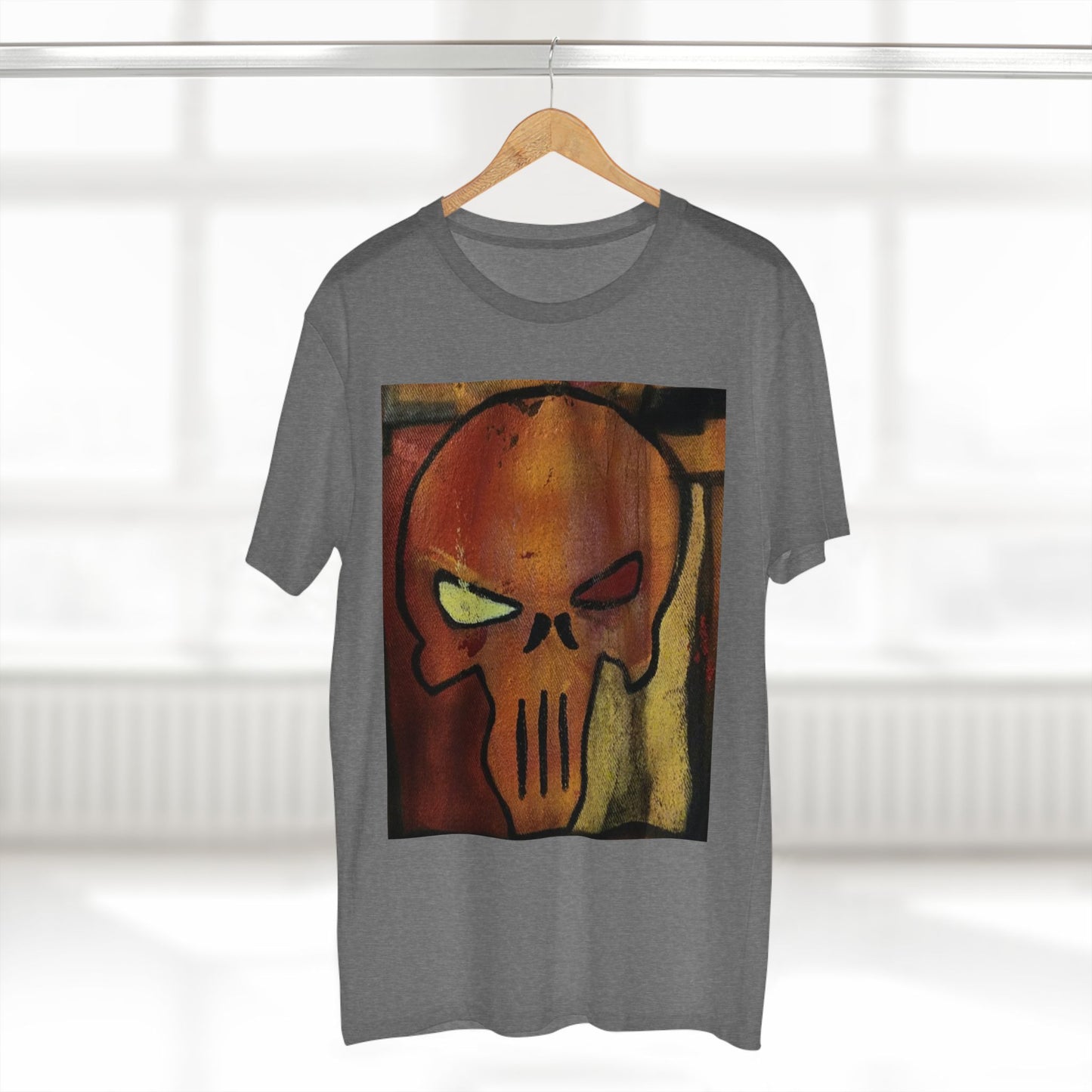 Rose Skull Street Art Graphic Tee — Grunge Graffiti Skull T-Shirt