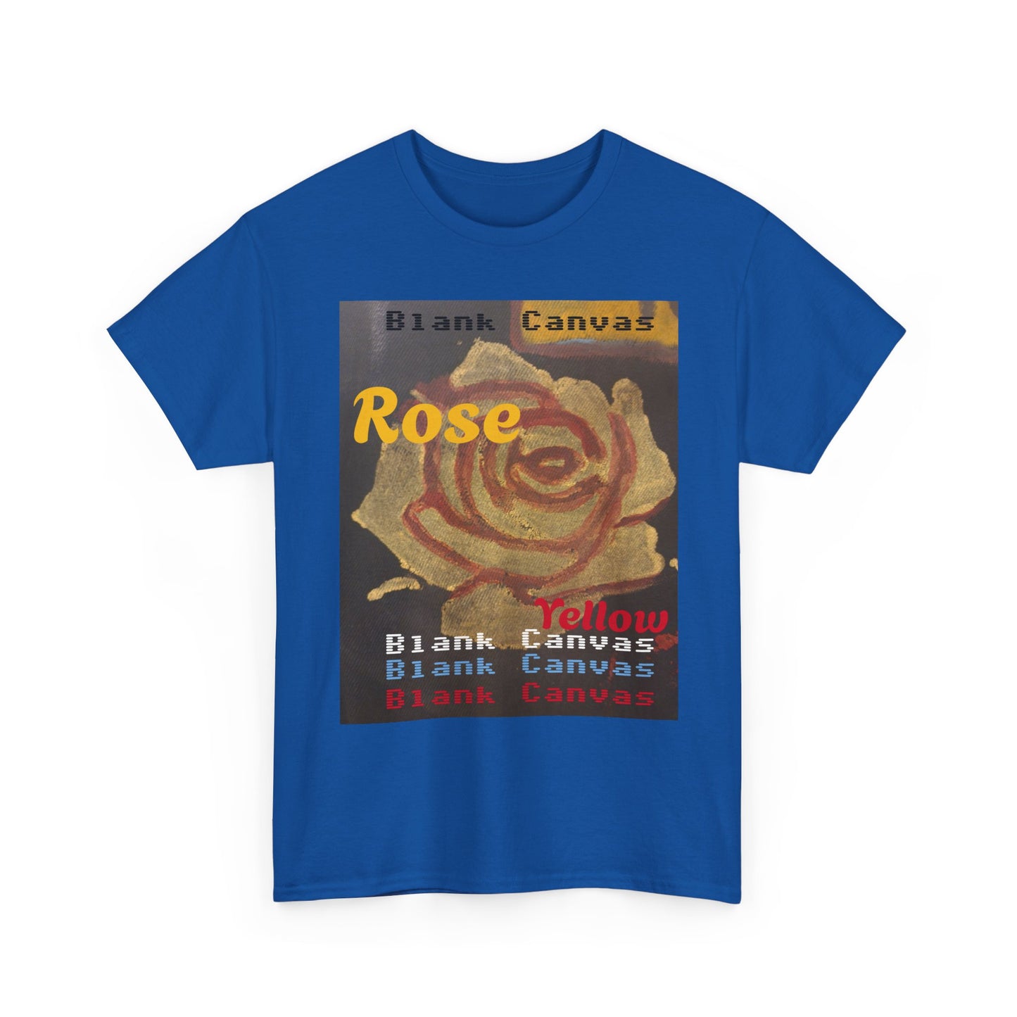 Rose Yellow Graphic Tee — Blank Canvas 'Rose' Design