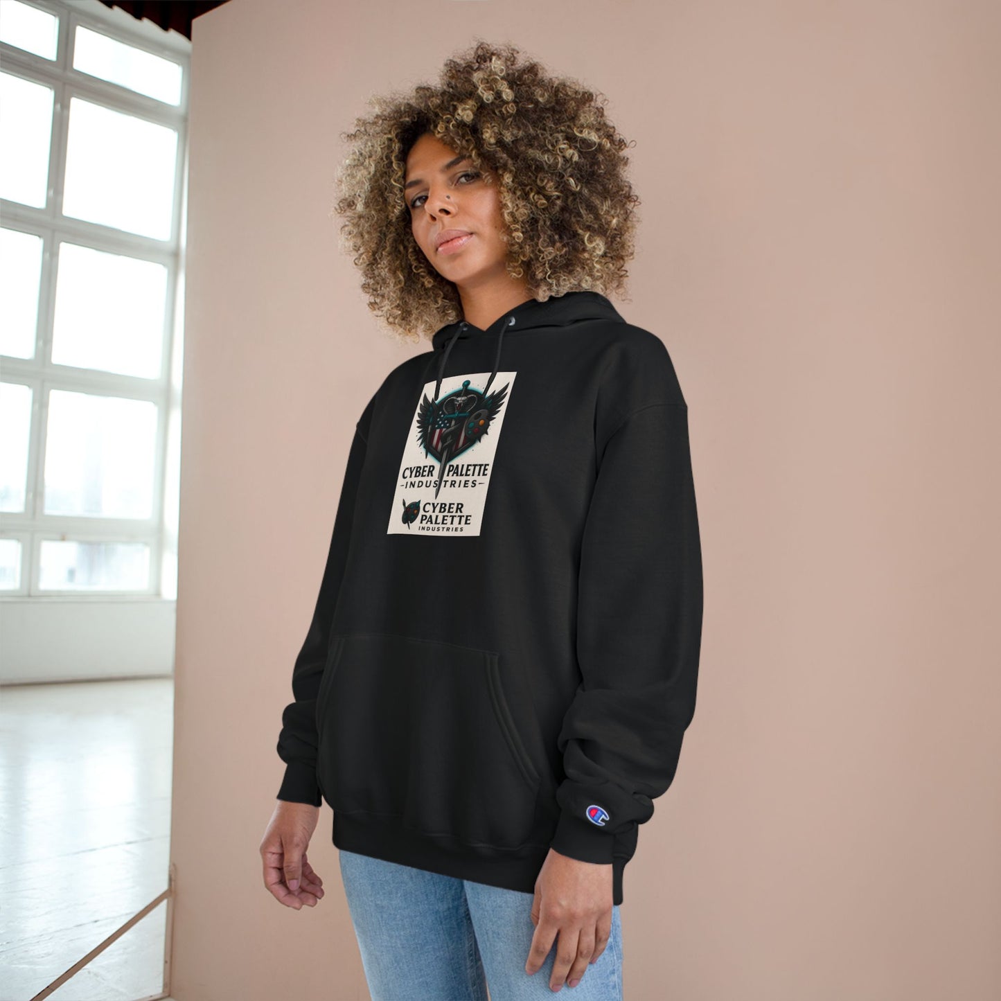 Cyber Palette Hoodie - Urban Streetwear, Designer Sweatshirt, Graphic Apparel, Gifts for Artists, Cozy Casual Fashion