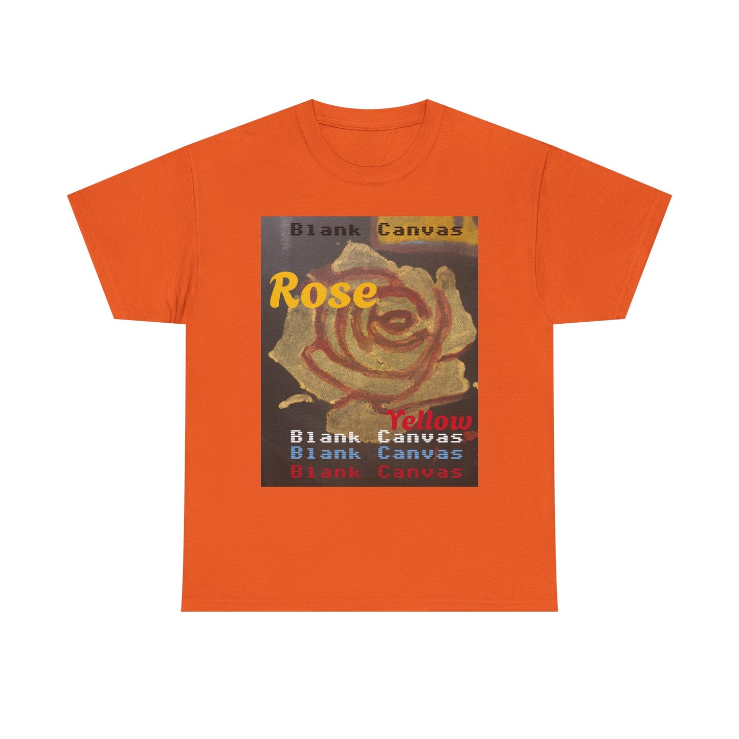 Rose Yellow Graphic Tee — Blank Canvas 'Rose' Design
